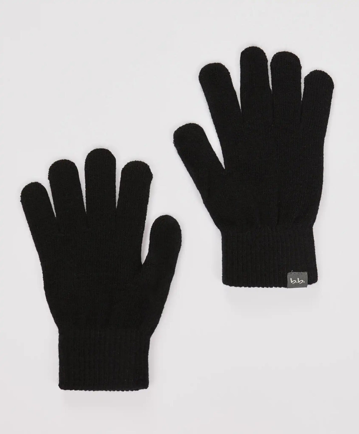 Mănuși tricotate negre pentru copii, Button Blue