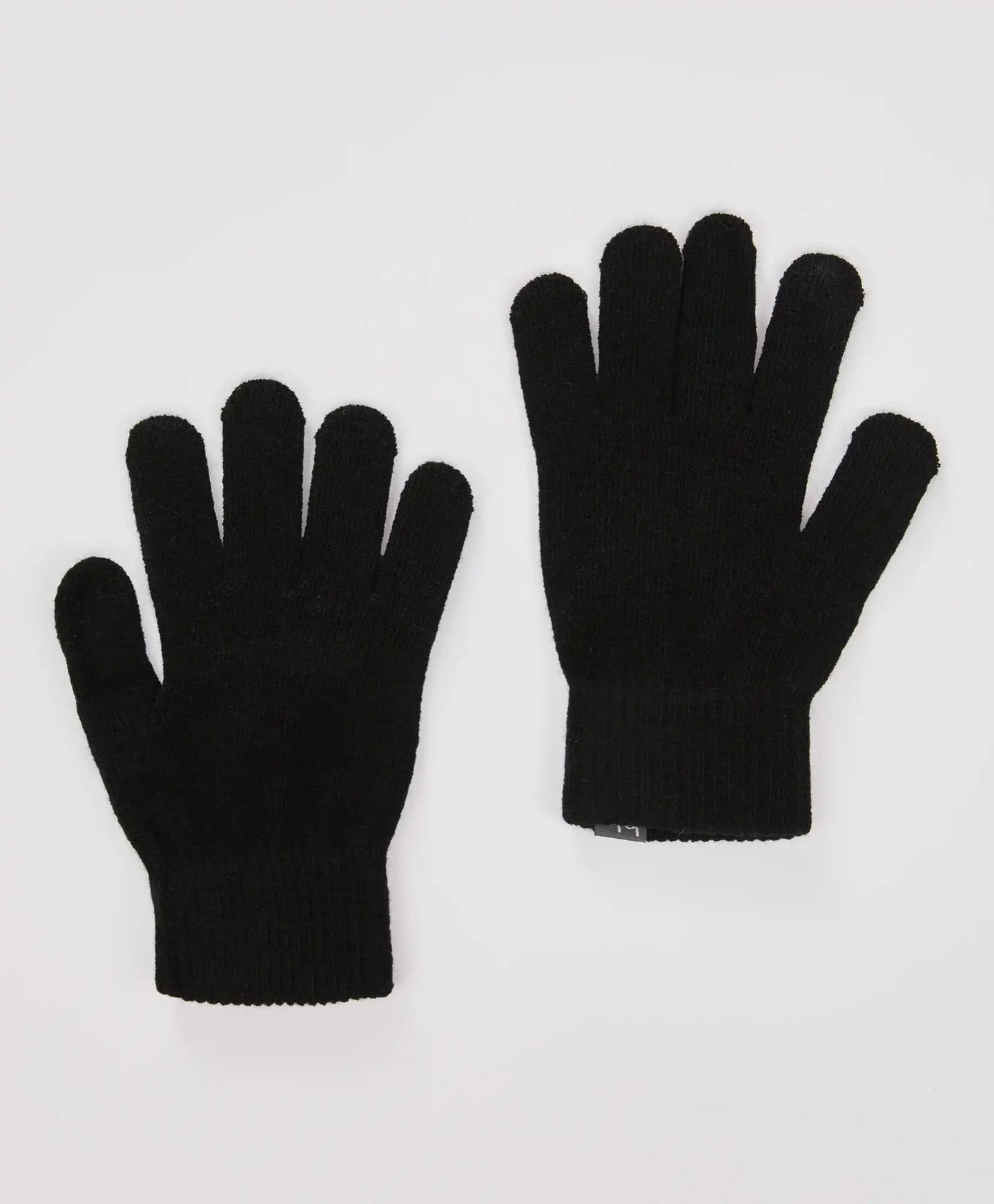 Mănuși tricotate negre pentru copii, Button Blue