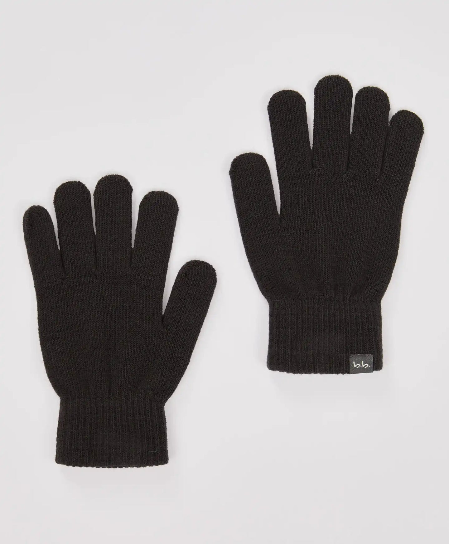 Mănuși tricotate gri pentru copii, Button Blue