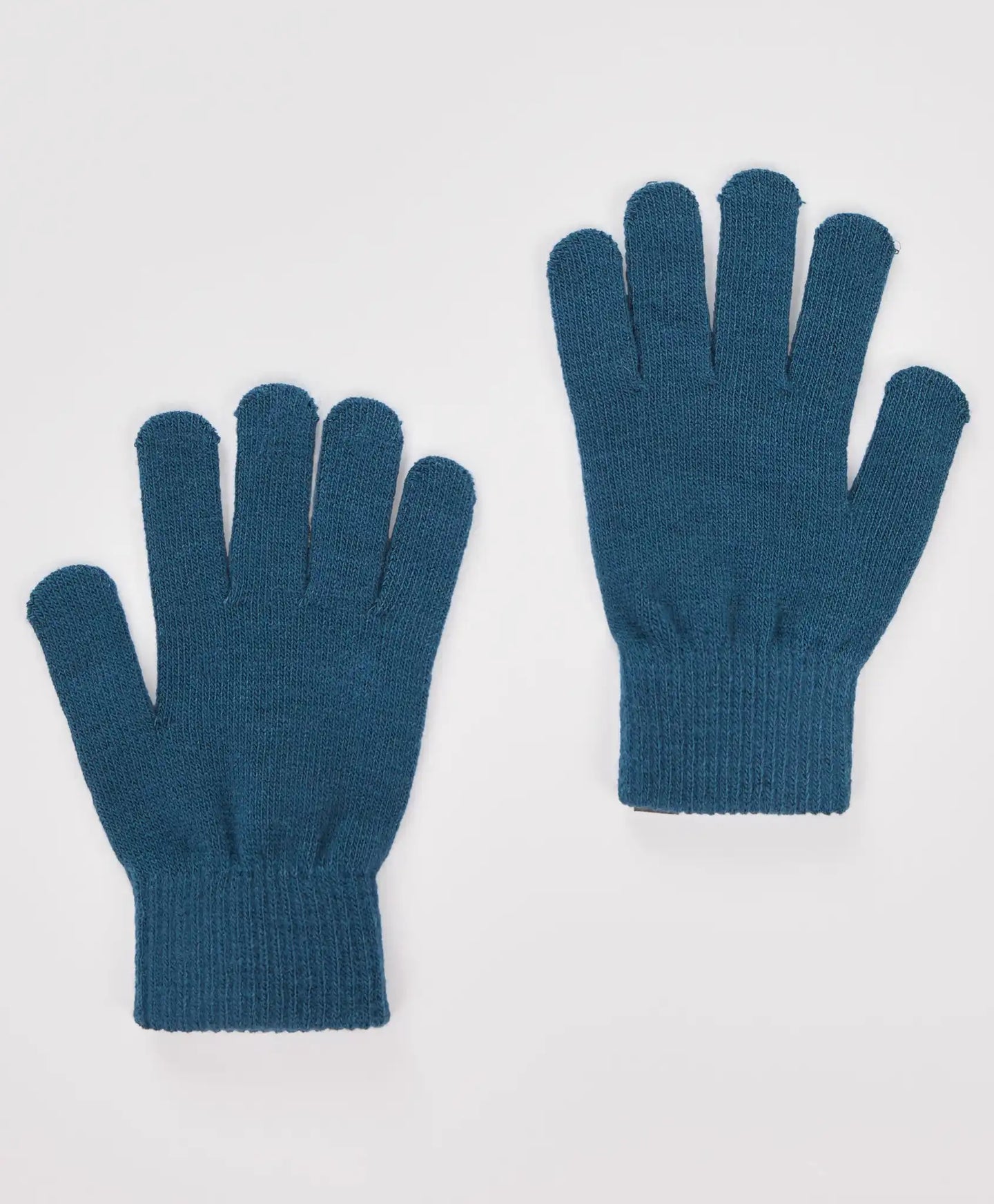 Mănuși tricotate albastre pentru copii, Button Blue