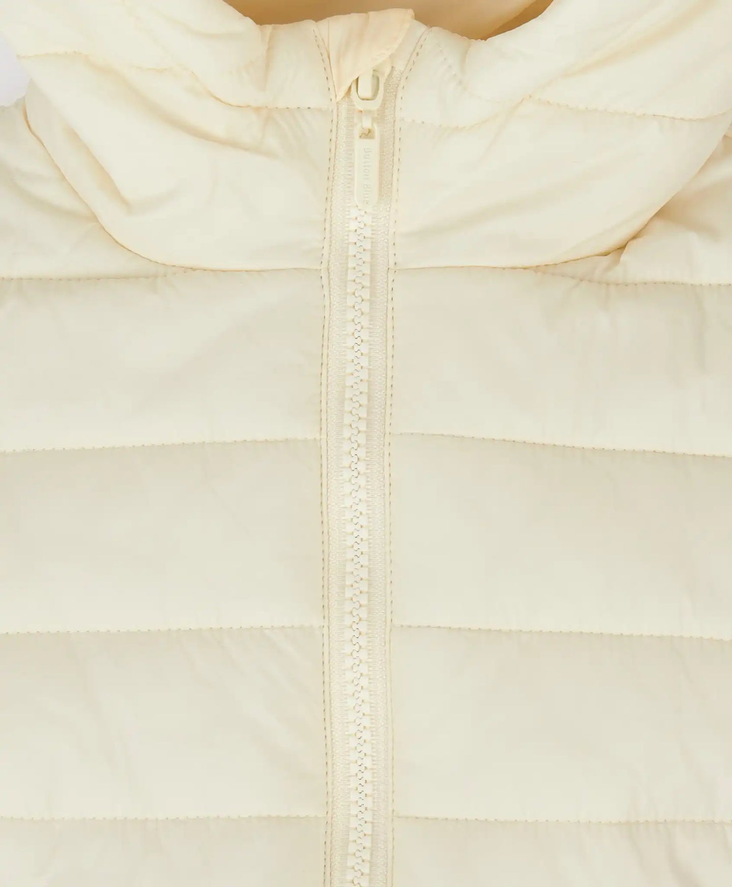 Geacă de sezon intermediar cu glugă, matlasată, crem, pentru copii, Button Blue