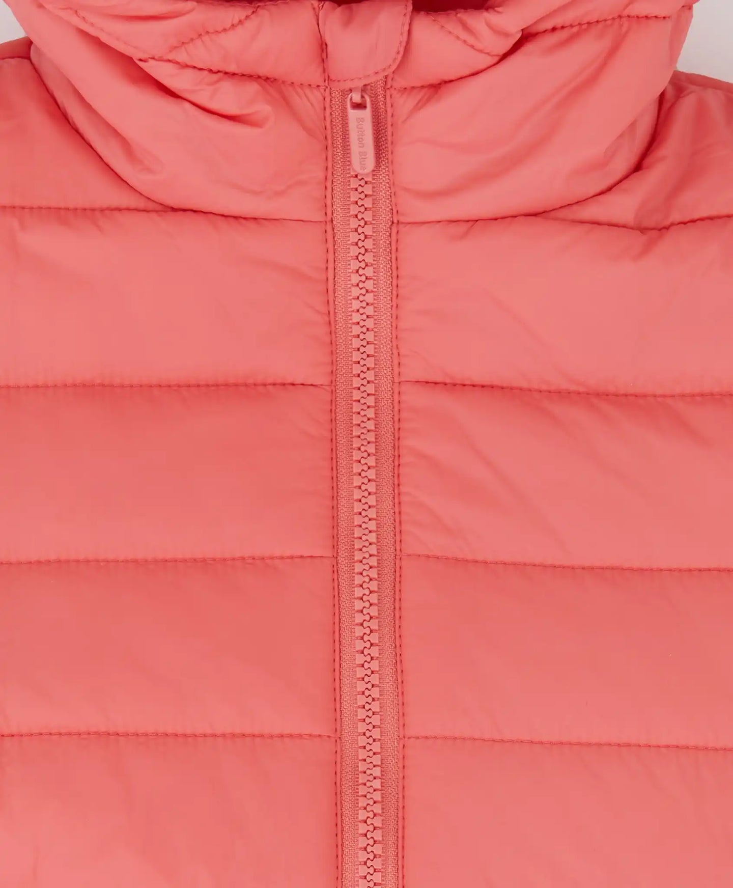 Geacă de sezon intermediar cu glugă, matlasată, coral, pentru copii, Button Blue