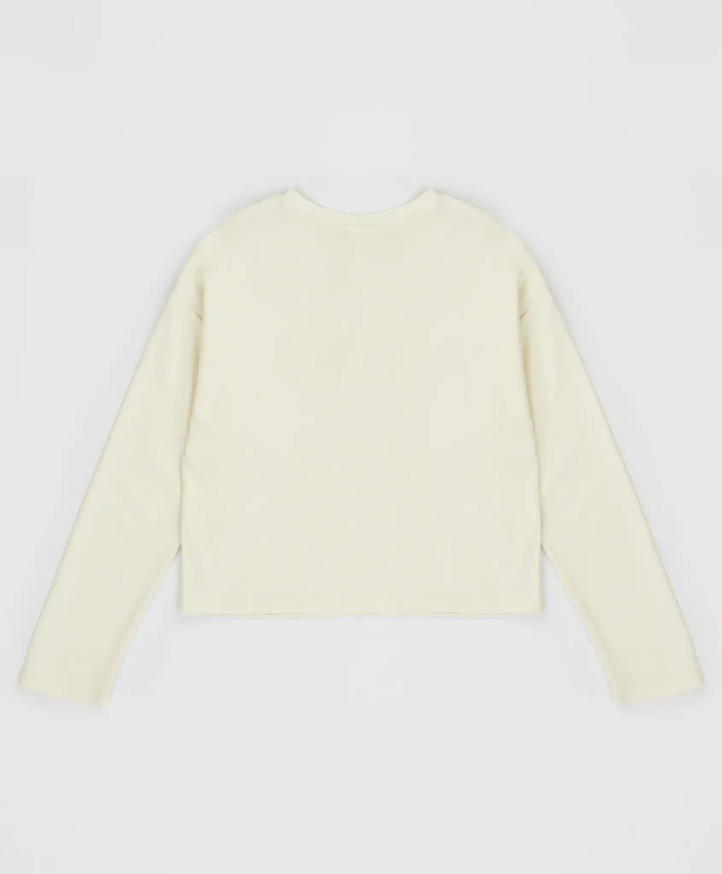 Tricou cu mâneci lungi și imprimeu crem pentru fete Button Blue