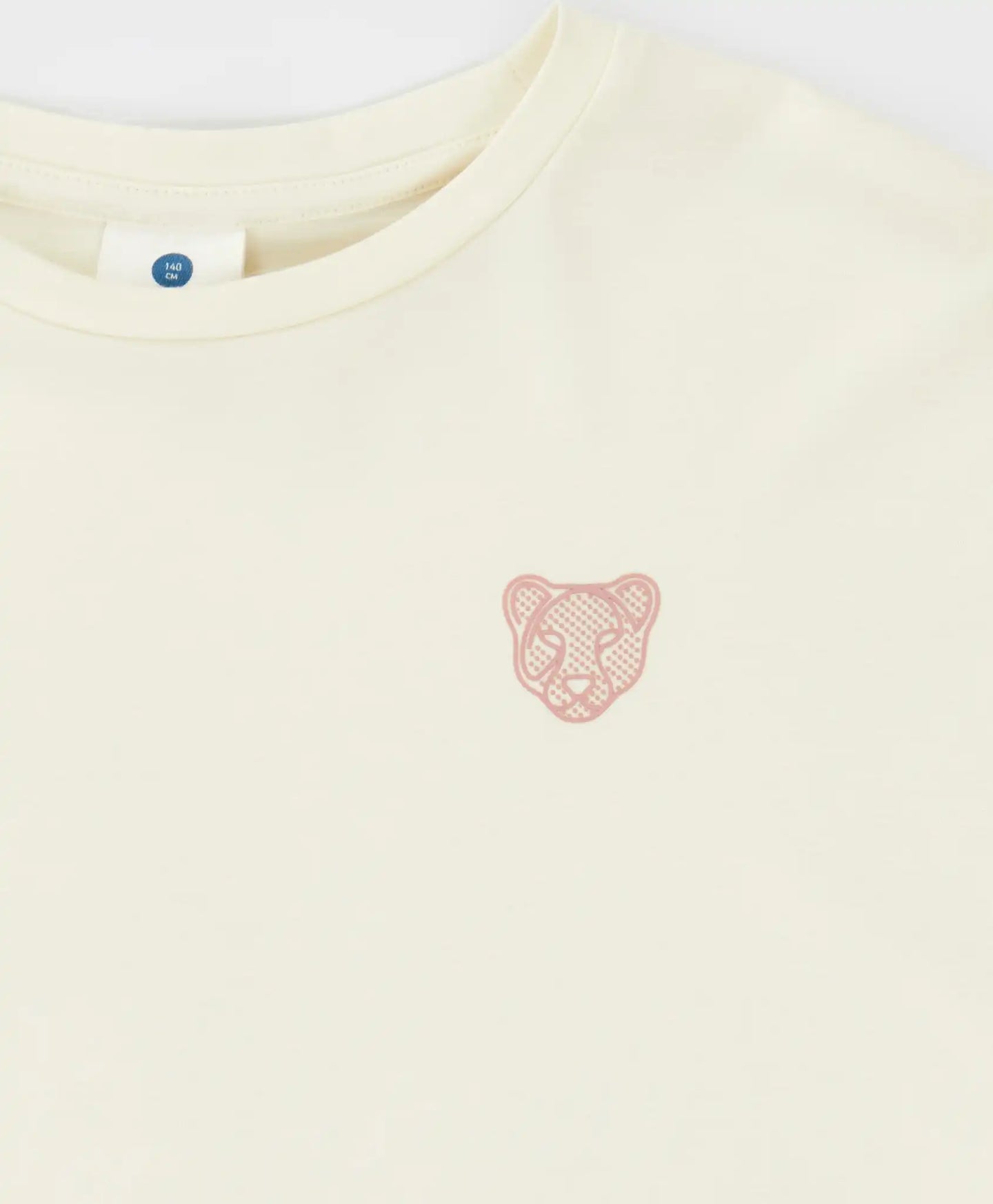 Tricou cu mâneci lungi și imprimeu crem pentru fete Button Blue