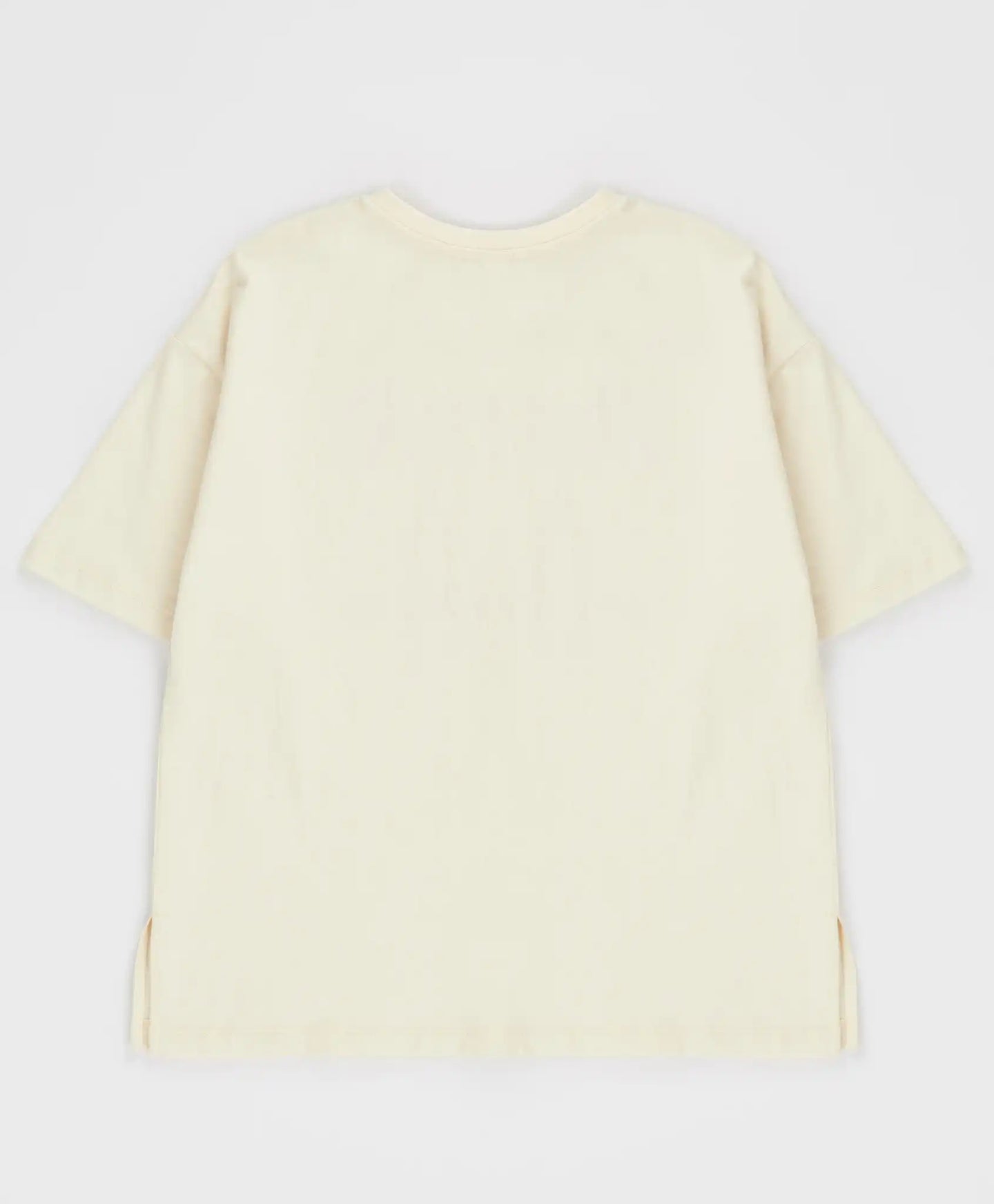 Tricou cu mâneci scurte și imprimeu crem pentru fete Button Blue