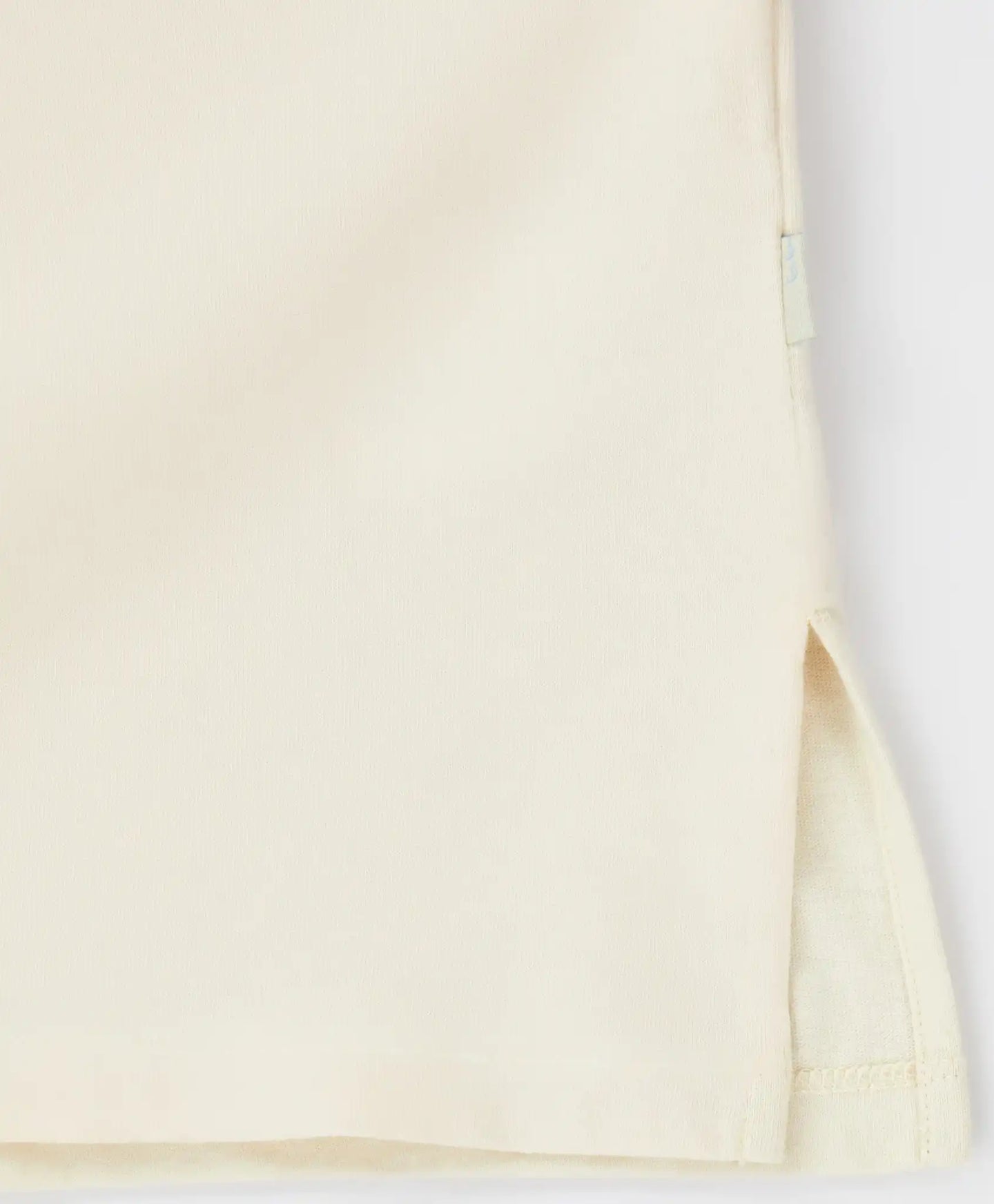 Tricou cu mâneci scurte și imprimeu crem pentru fete Button Blue