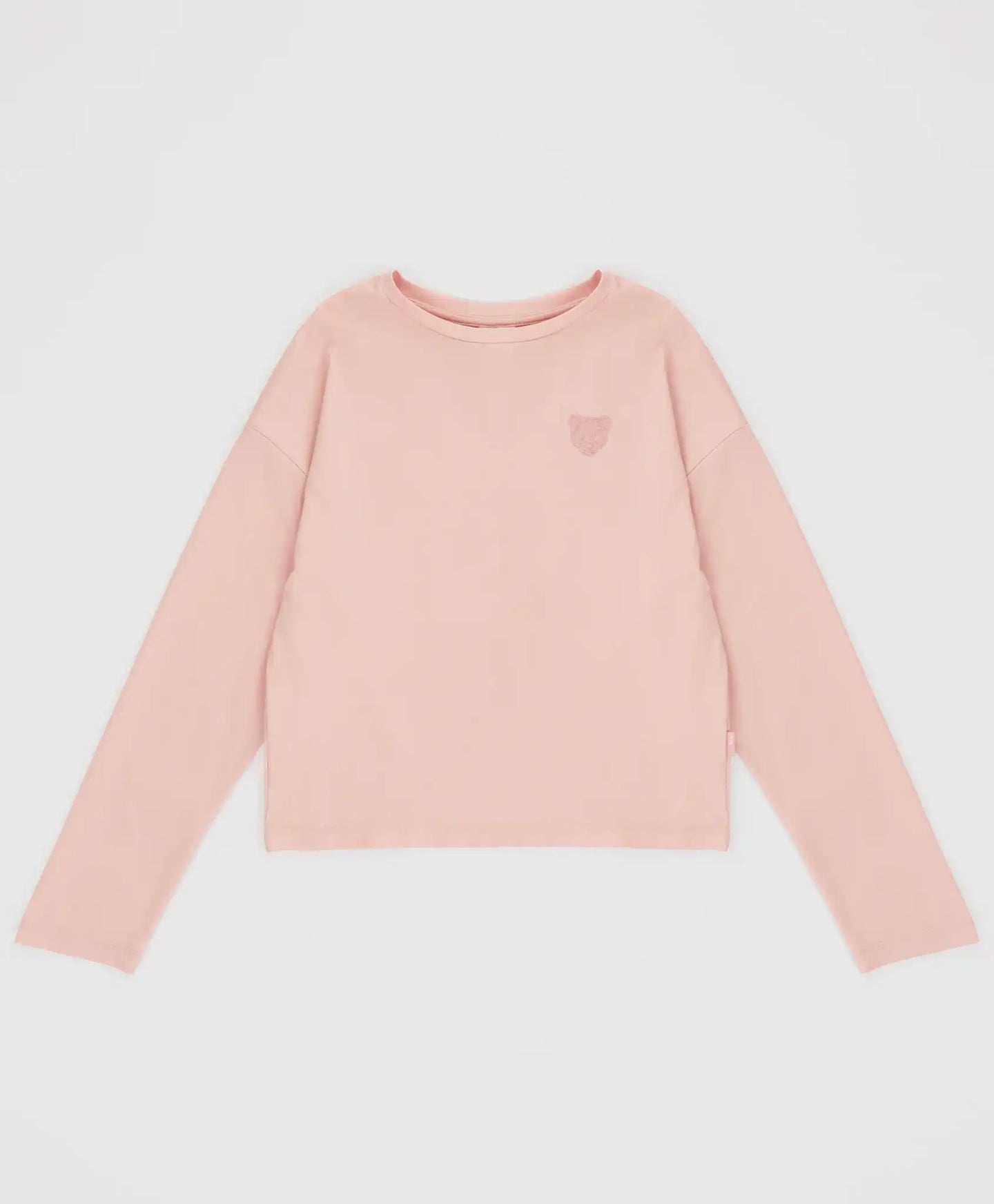 Tricou cu mâneci lungi și imprimeu roz pentru fete Button Blue