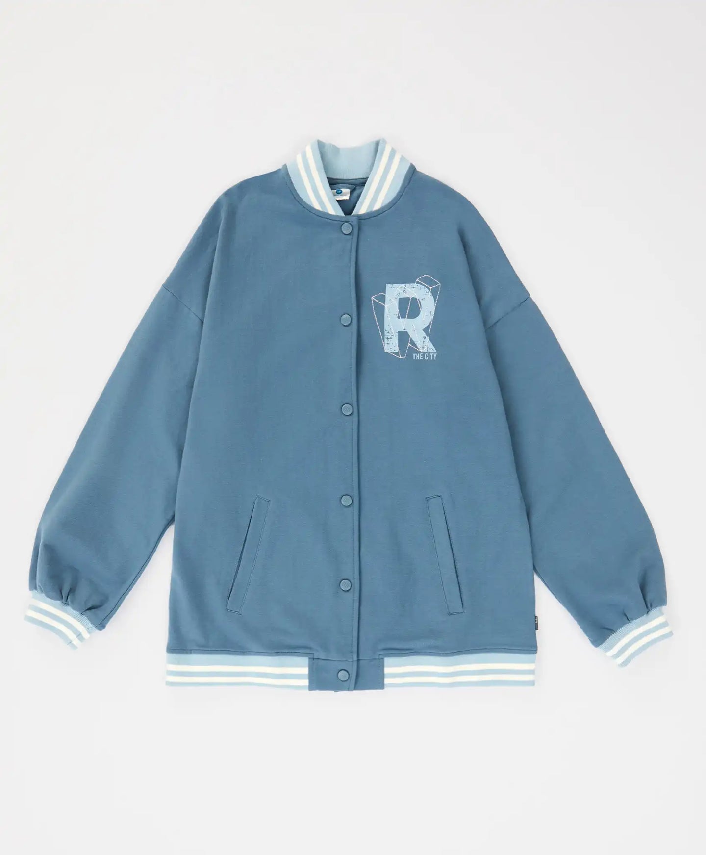 Jachetă bomber cu nasturi albastru pentru copii Button Blue