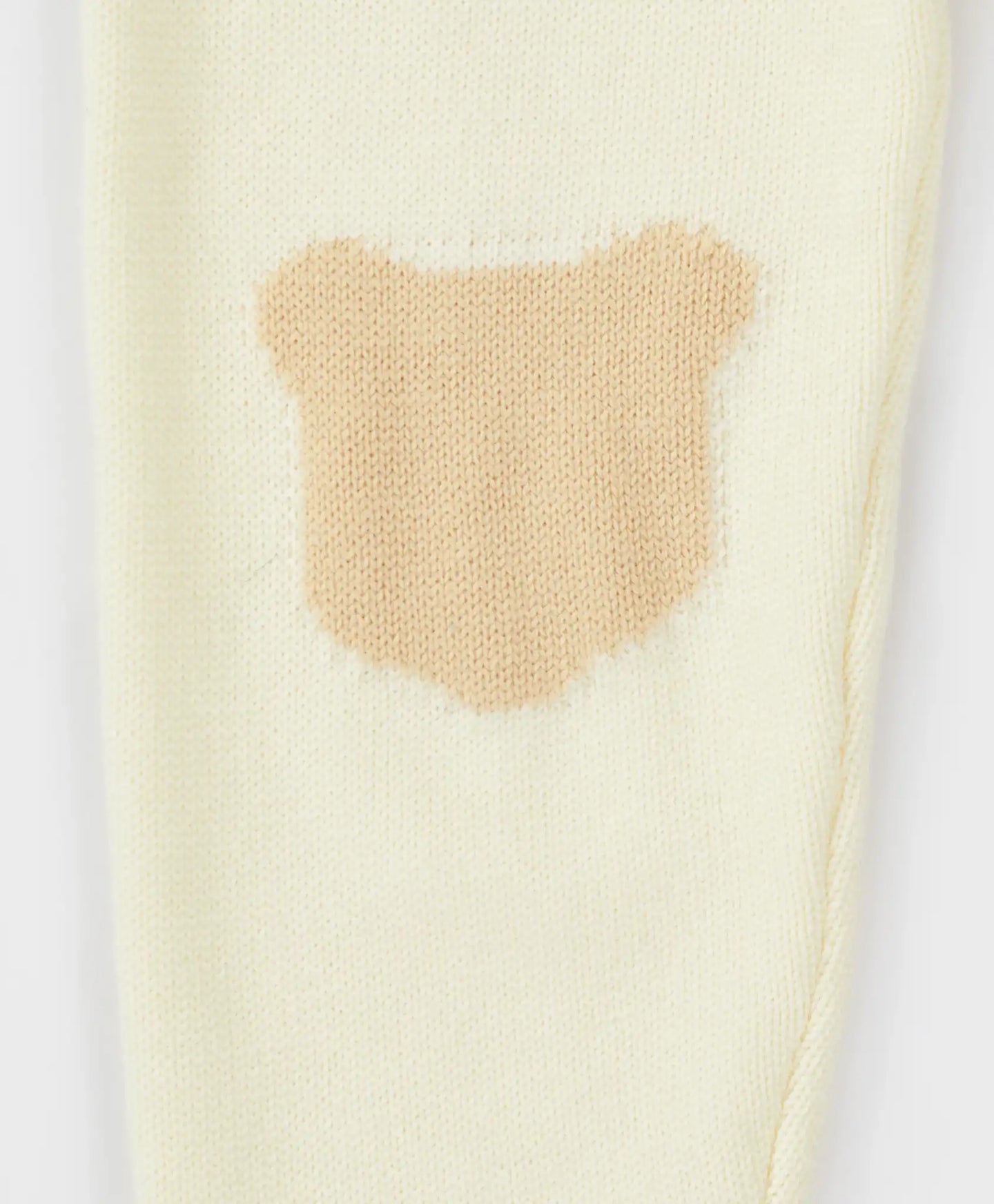 Cardigan cu nasturi și desen pe coate, crem, pentru fată, Button Blue