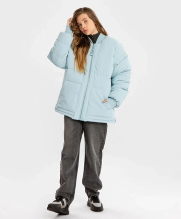 Geacă transformabilă de sezon intermediar cu mâneci detașabile, albastru deschis pentru fete, Button Blue