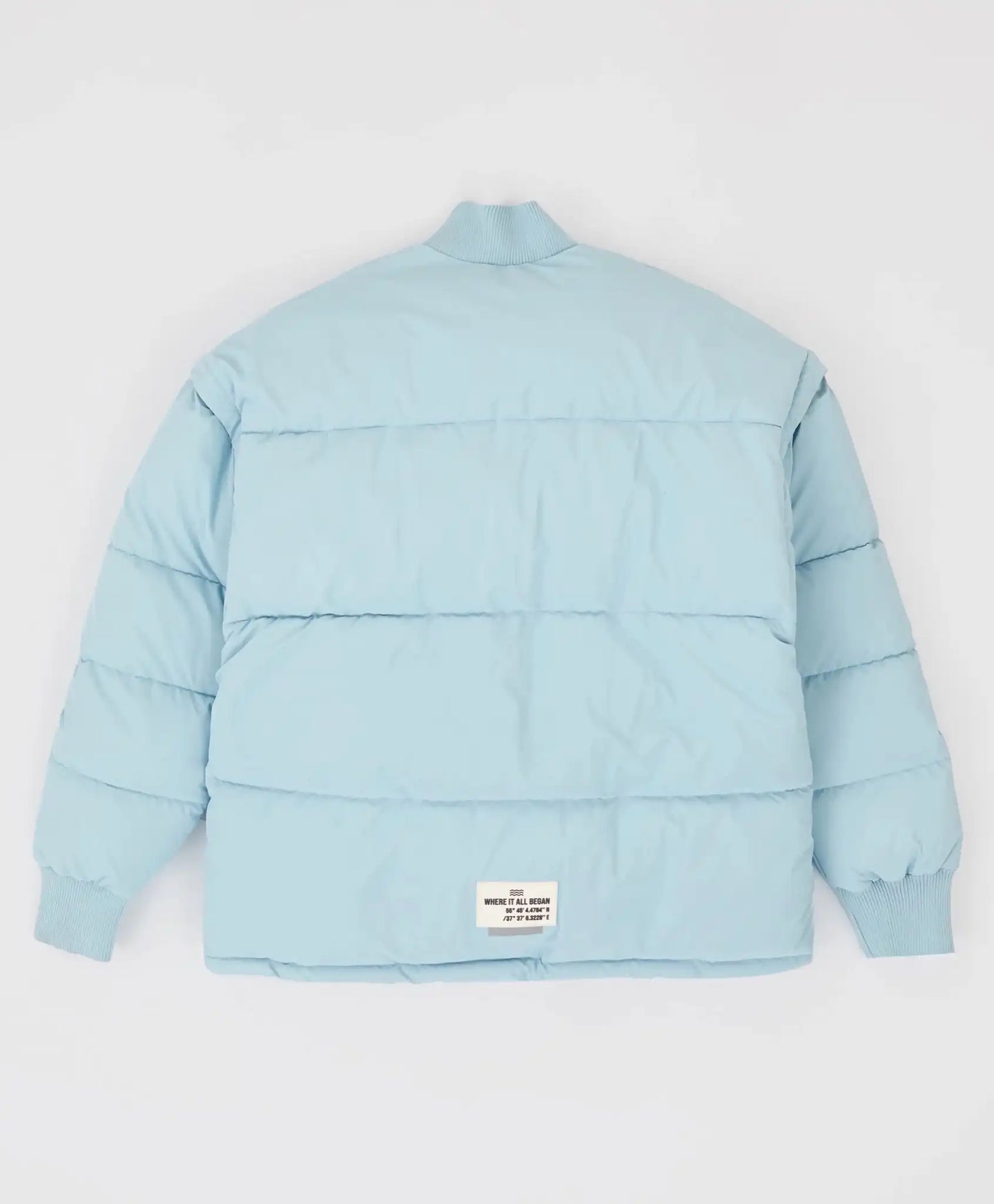 Geacă transformabilă de sezon intermediar cu mâneci detașabile, albastru deschis pentru fete, Button Blue