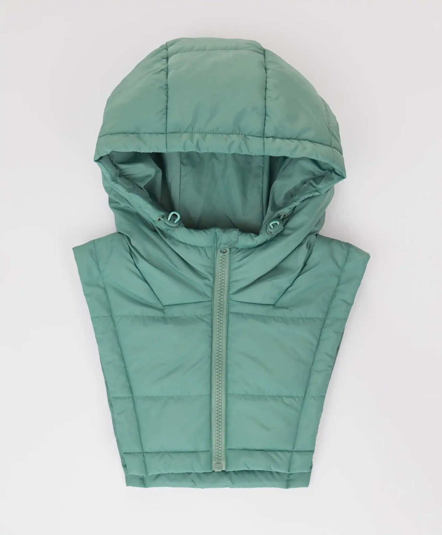 Mânecă căptușită cu glugă verde pentru fetițe Button Blue