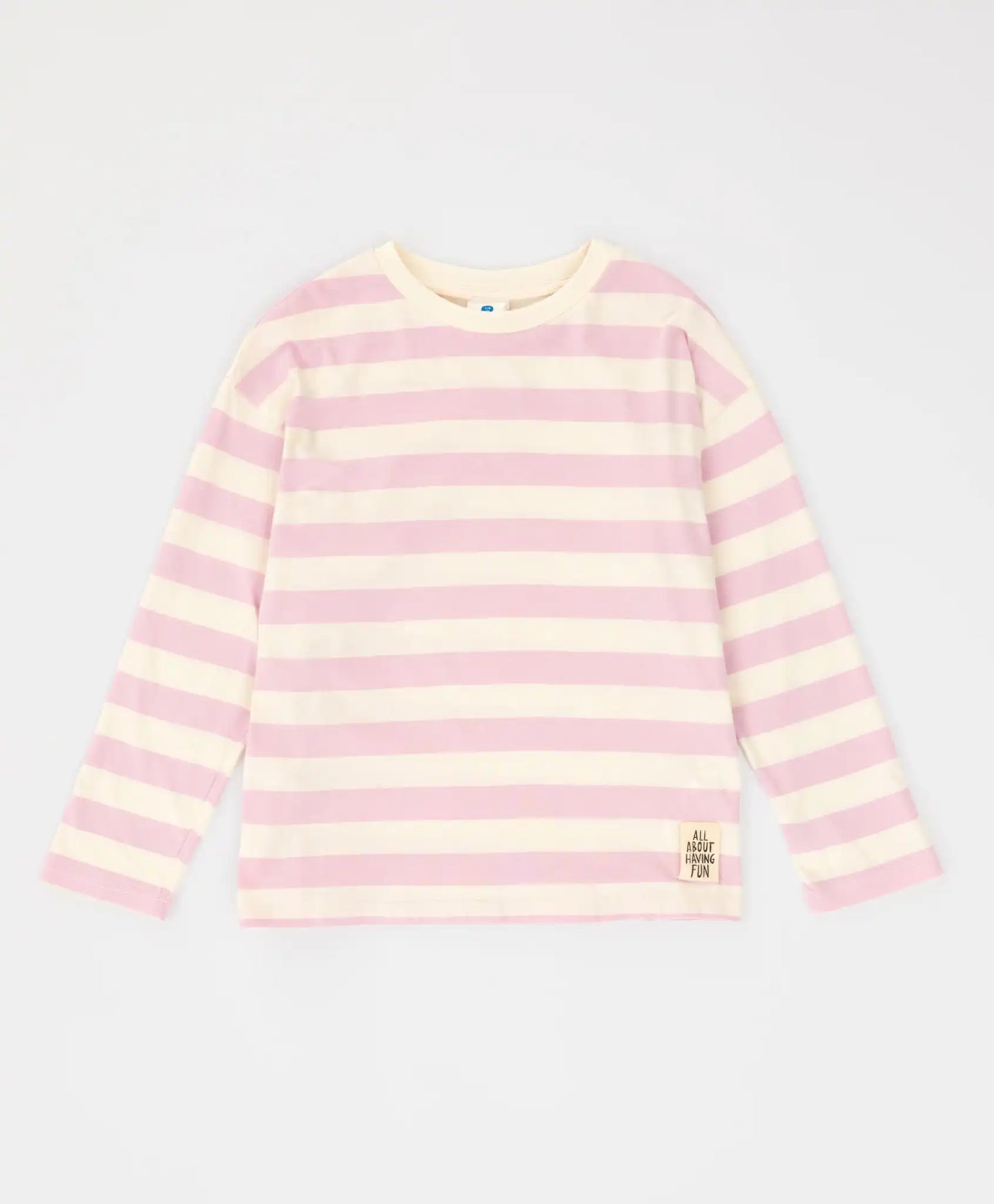 Longsleeve cu dungi multicolore pentru fete Button Blue