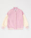 Jachetă bomber căptușită cu nasturi roz pentru fete Button Blue