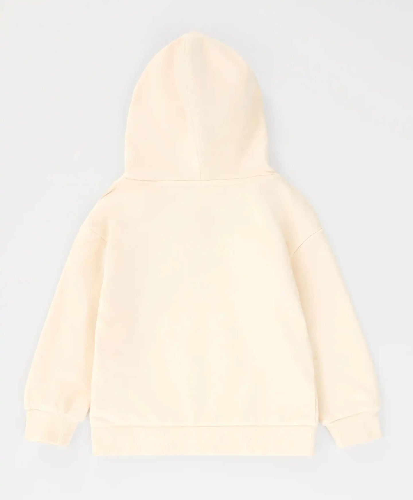 Hoodie cu glugă și imprimeu crem pentru fete Button Blue