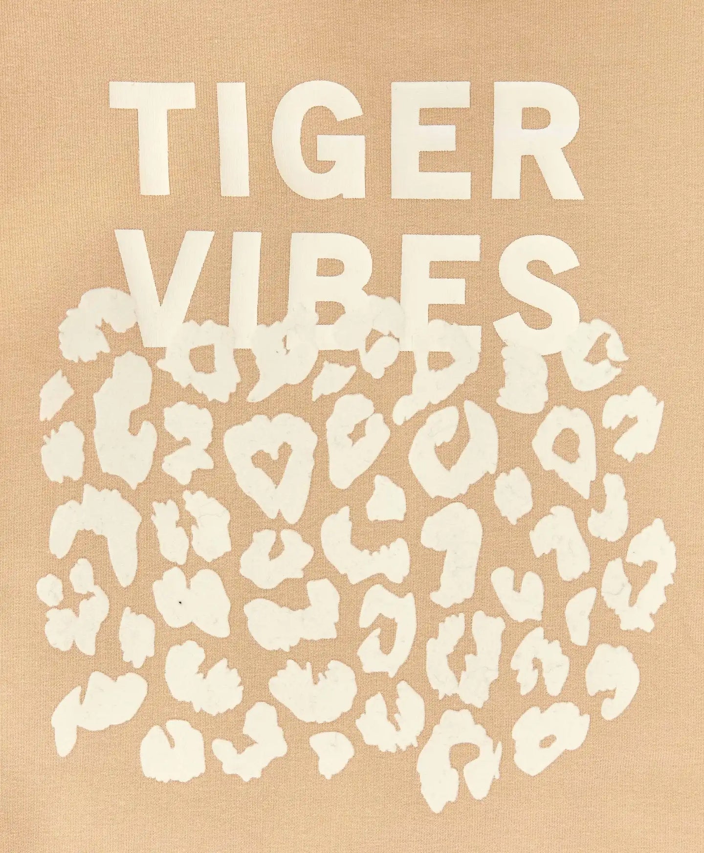 Pulover cu guler înalt și imprimeu animal pe fundal bej pentru fete Button Blue