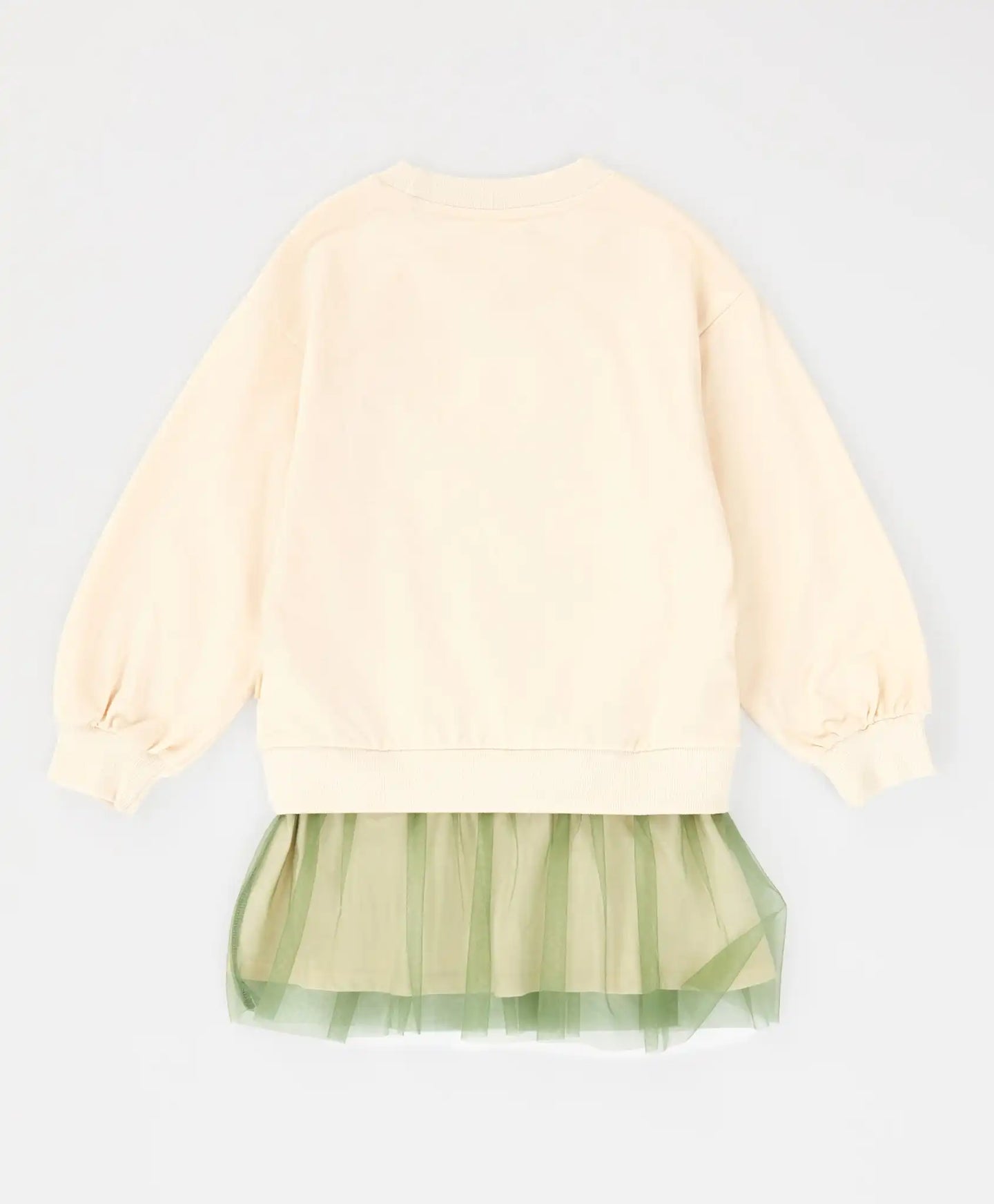 Rochie-sport cu fustă din tulle, crem, pentru fete Button Blue