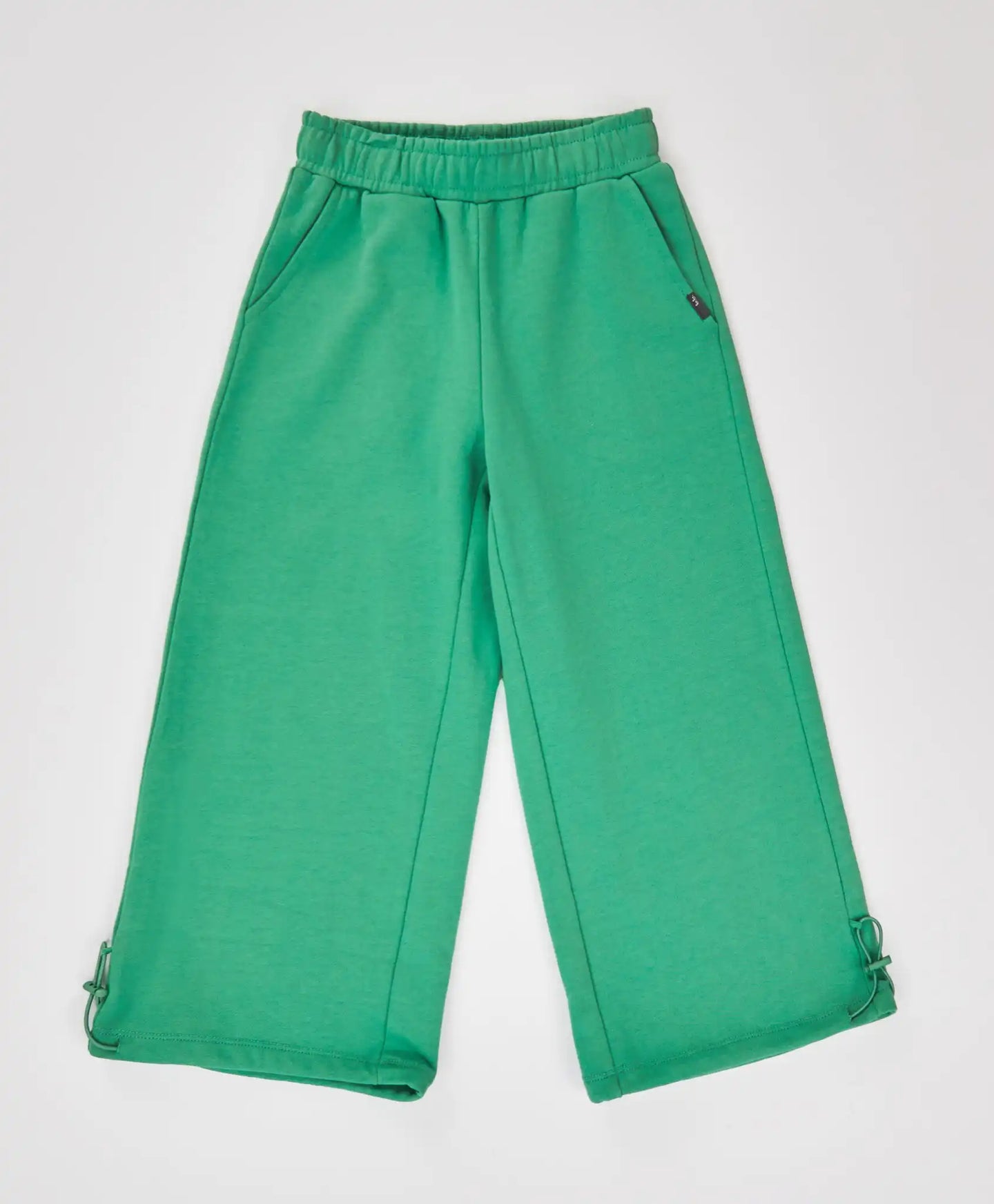Joggeri cu talie elastică și ajustare a lățimii cracilor, verzi, pentru fată, Button Blue