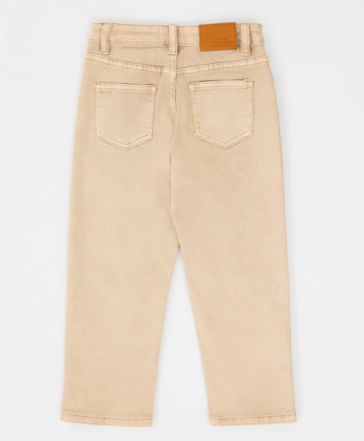 Blugi Mom fit, cu imprimeu leopard, bej, pentru fată, Button Blue