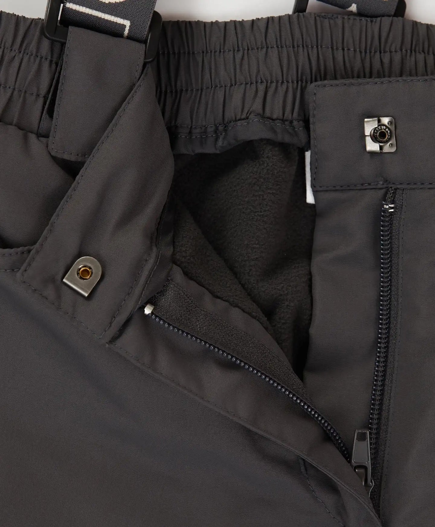 Pantaloni căptușiți, de sezon intermediar, impermeabili, cu bretele detașabile, gri, pentru copii, Button Blue