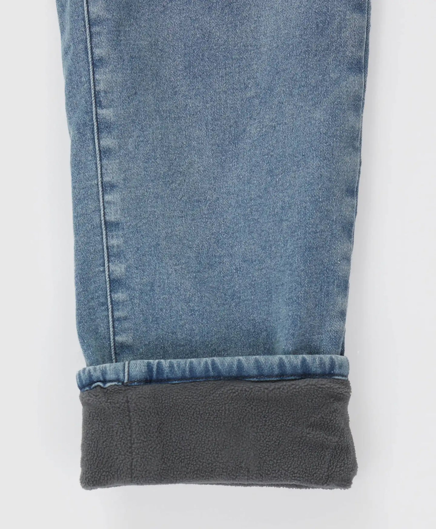 Blugi căptușiți, cu talie elastică, albaștri, pentru fată, Button Blue