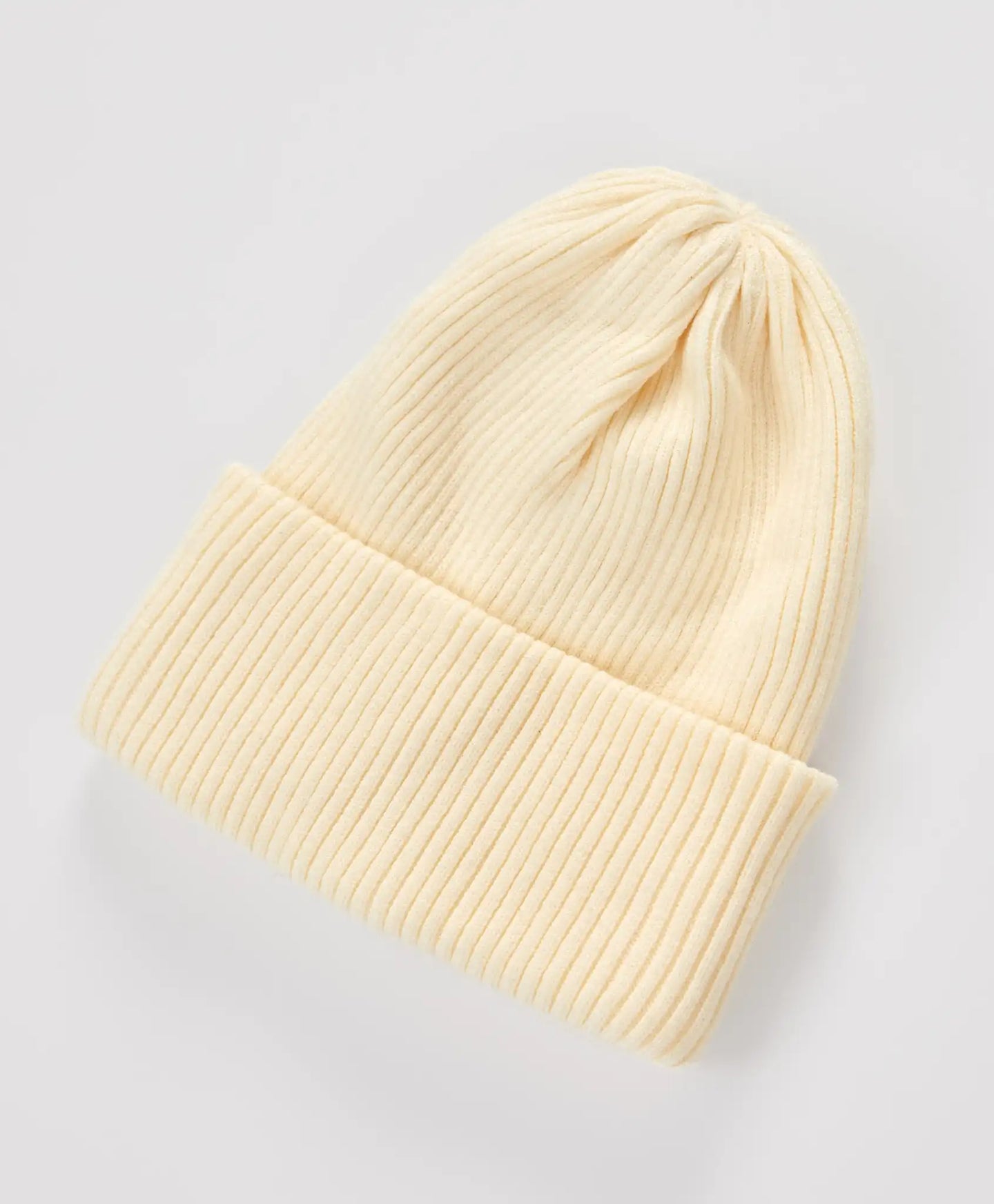 Căciulă tricotată cu tiv crem pentru copii Button Blue