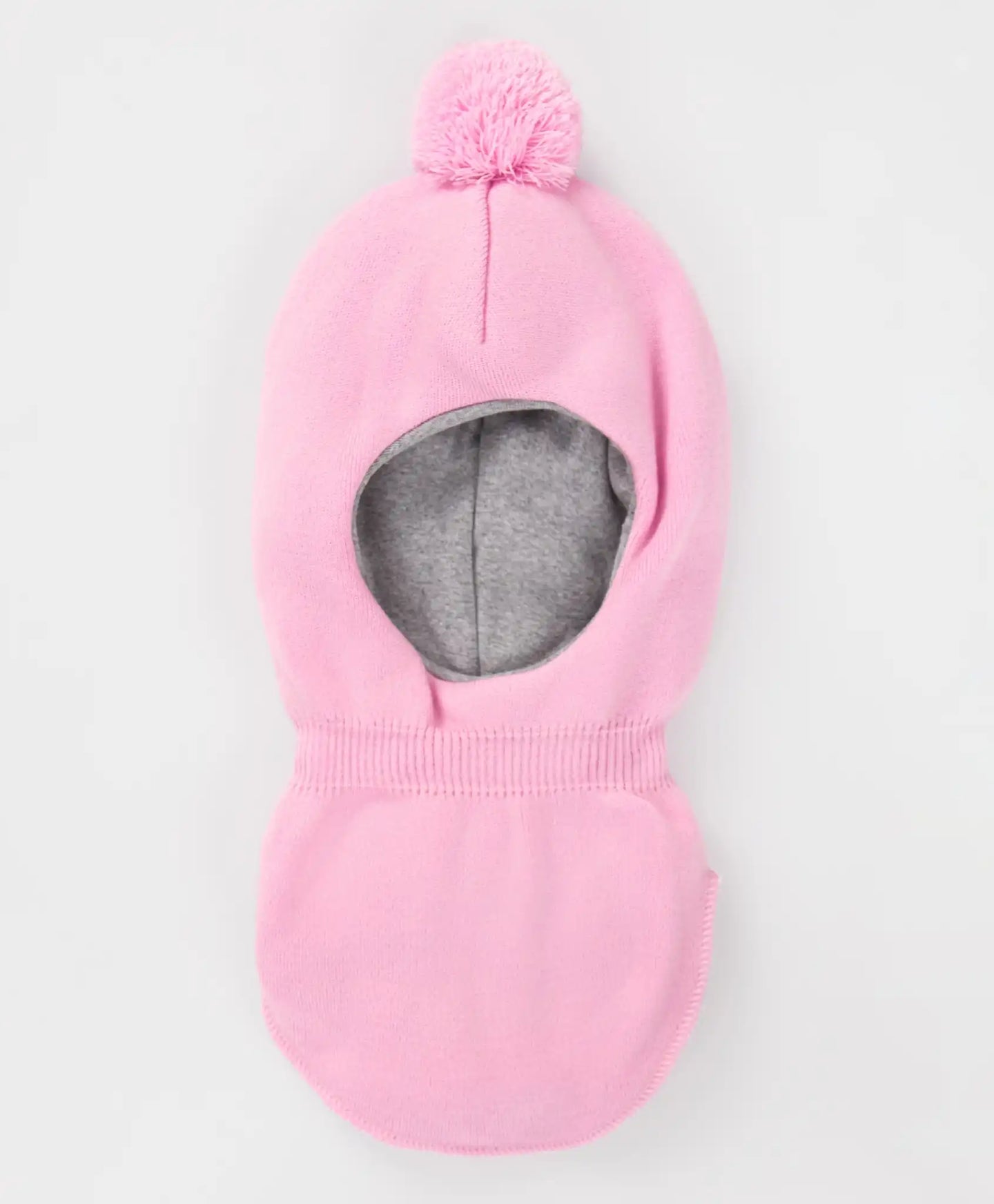 Balaclava căptușită cu pompon roz pentru fetițe Button Blue