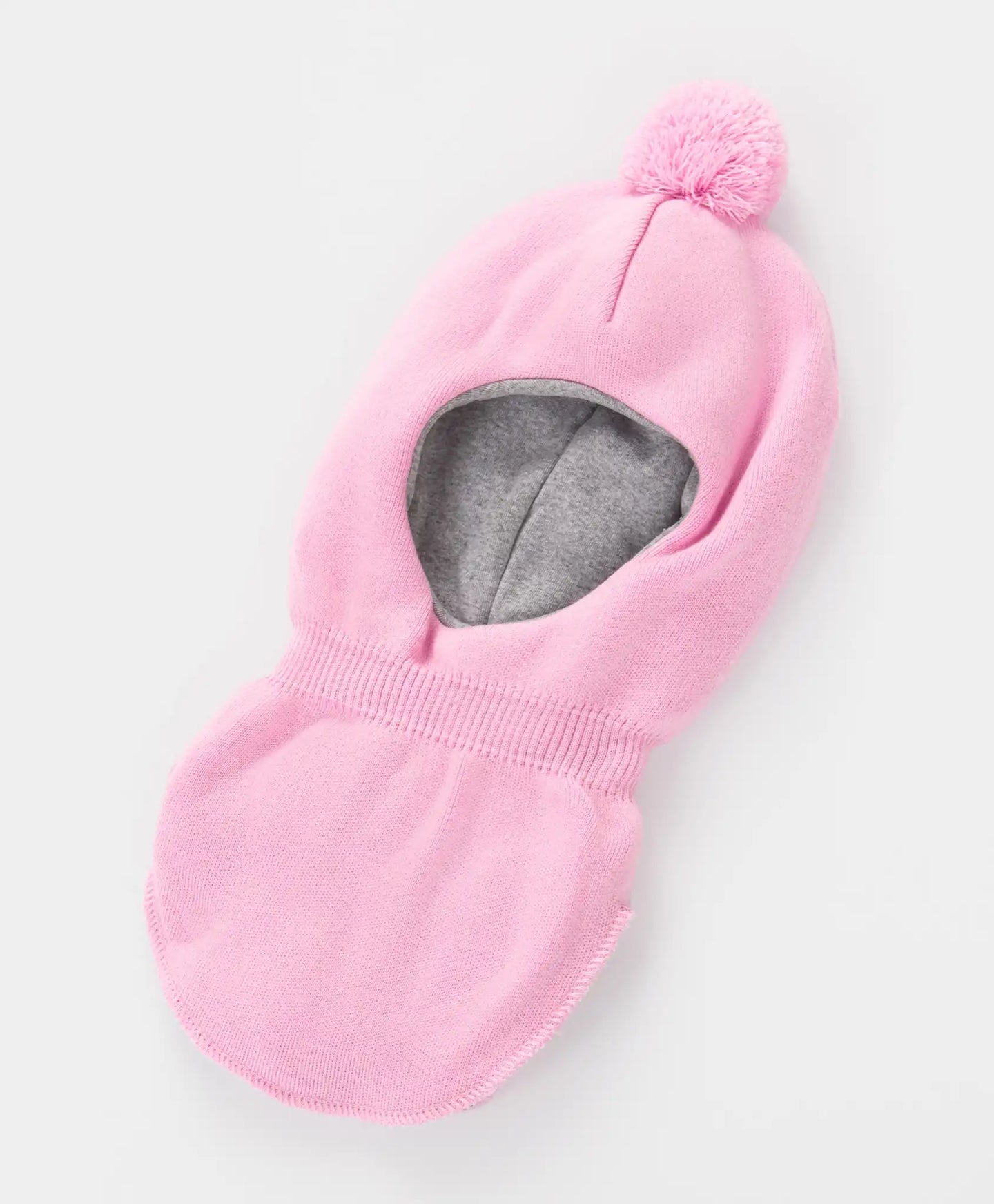 Balaclava căptușită cu pompon roz pentru fetițe Button Blue