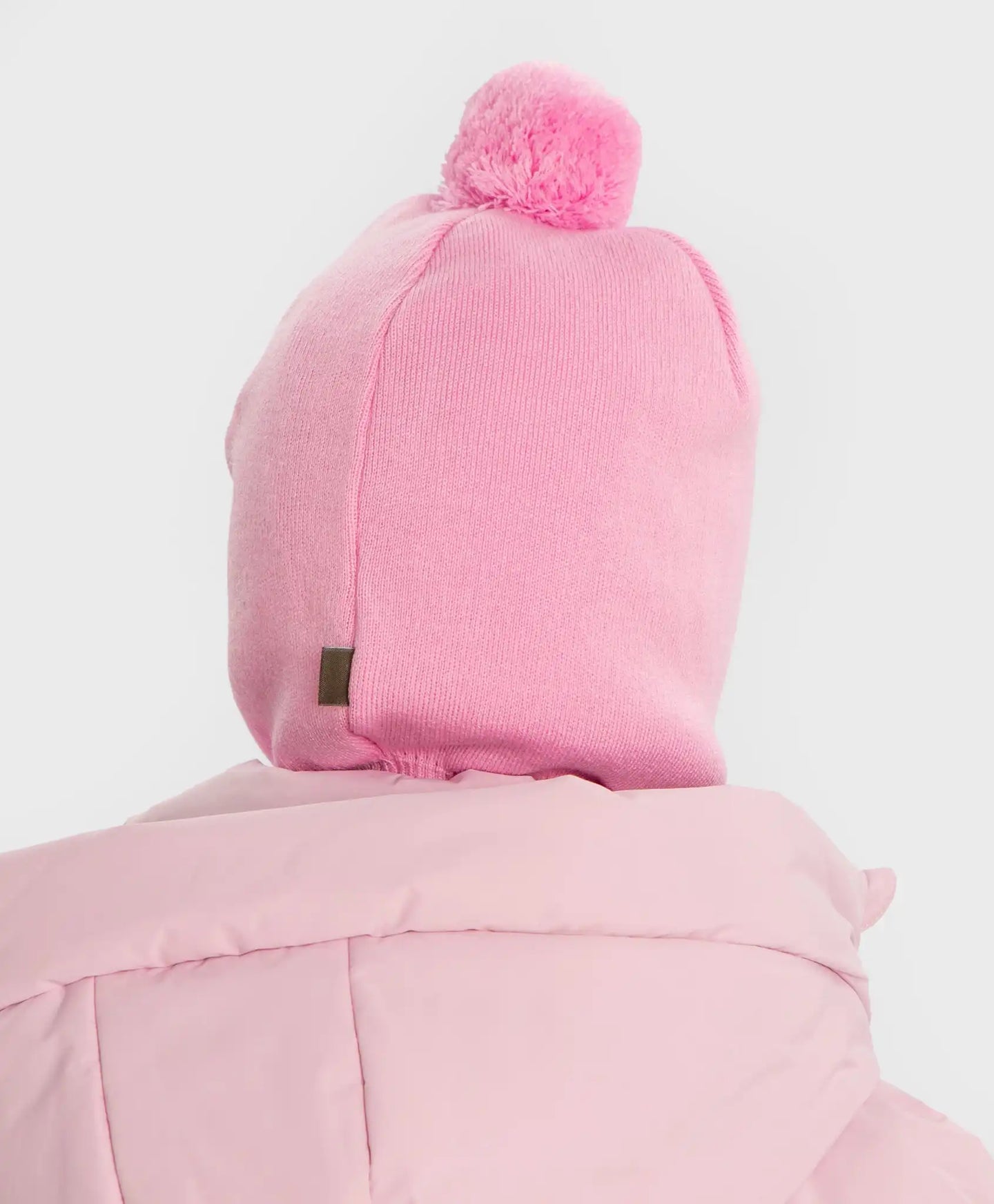 Balaclava căptușită cu pompon roz pentru fetițe Button Blue