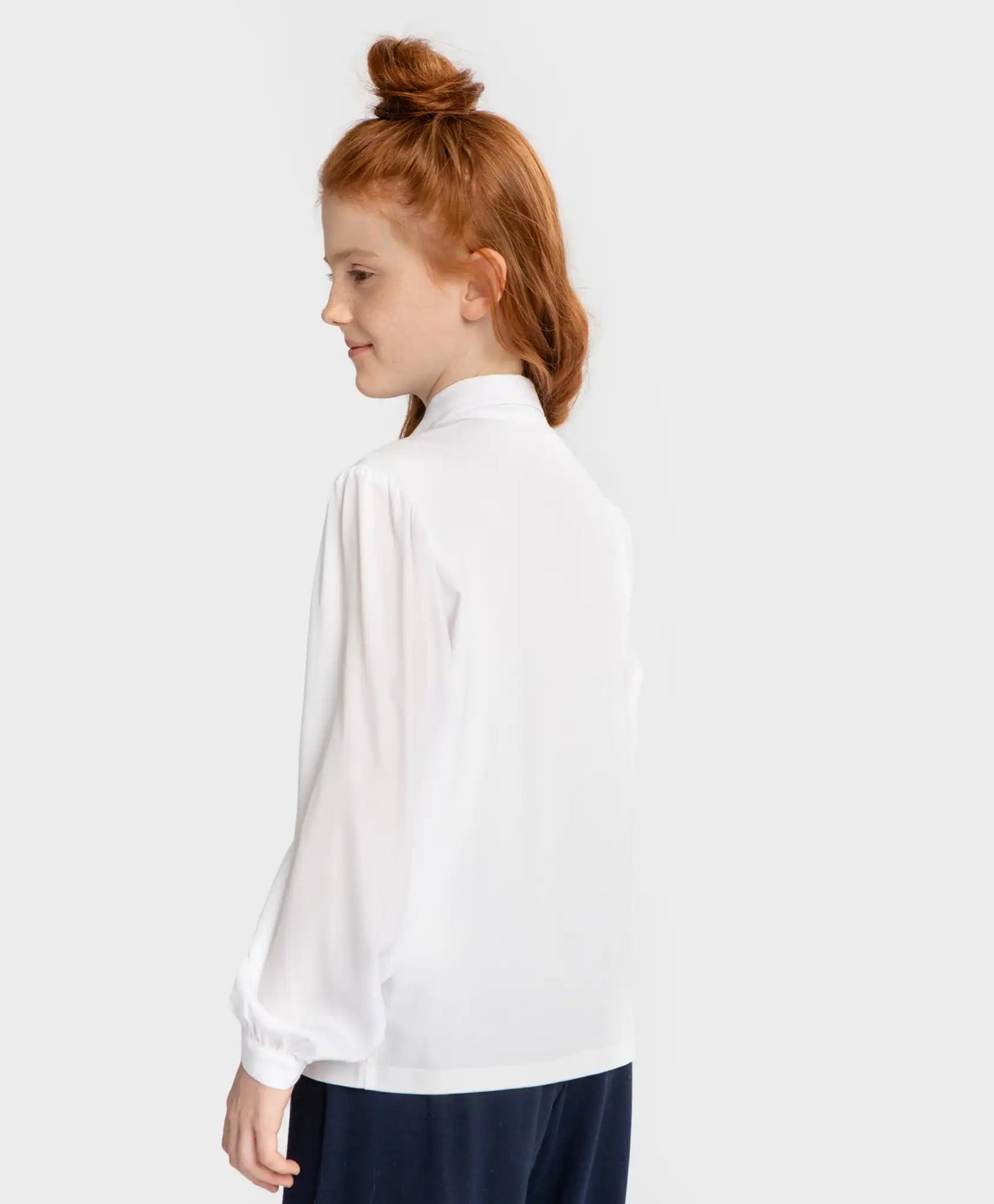 Bluză combinată cu fundă detașabilă, bej, Button Blue