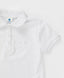 Polo cu guler și mânecă scurtă, alb, Button Blue