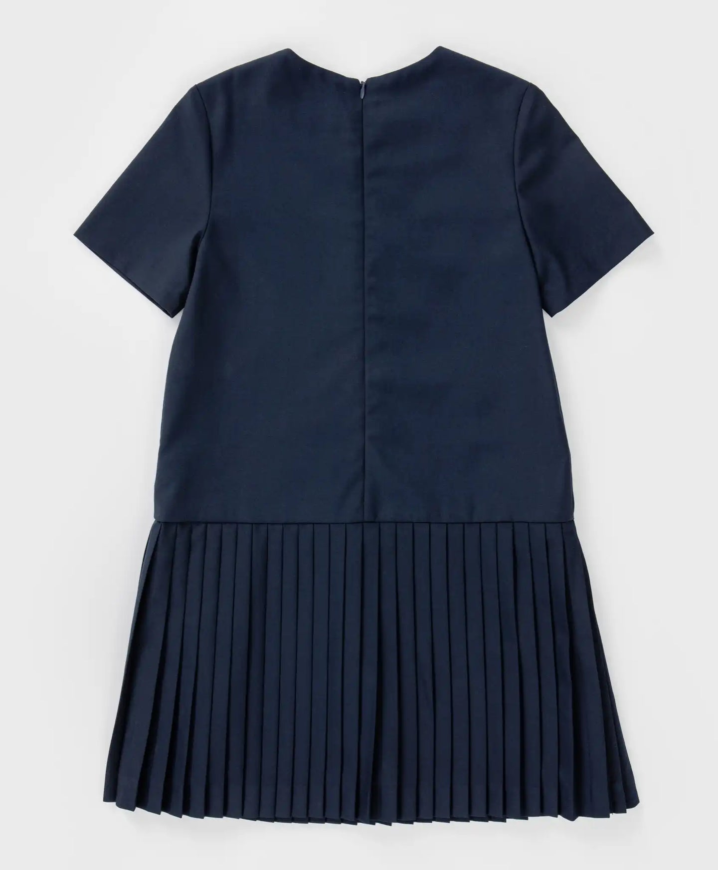 Rochie cu fustă plisată, albastră, Button Blue