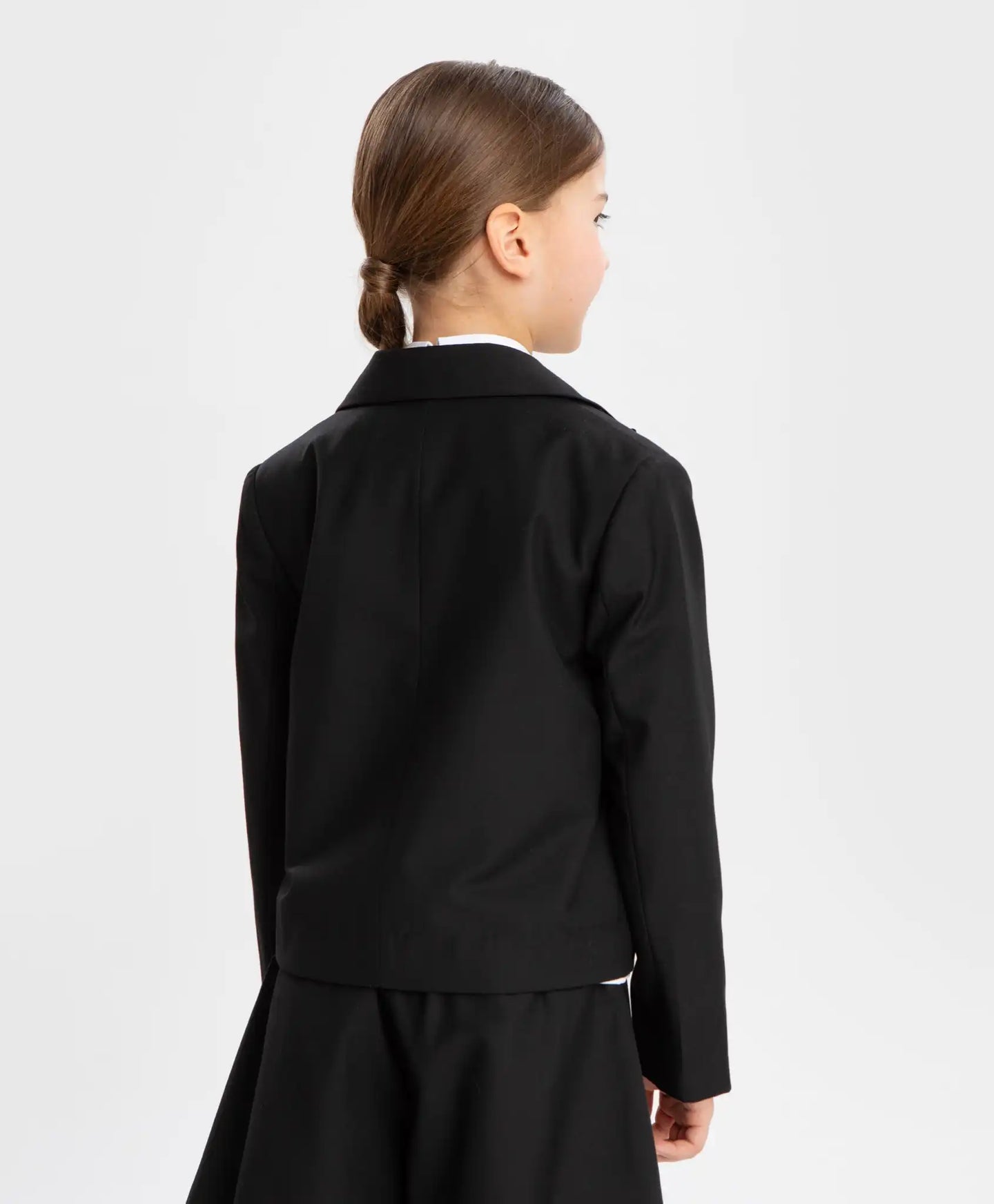 Sacou scurt, drept, negru Button Blue