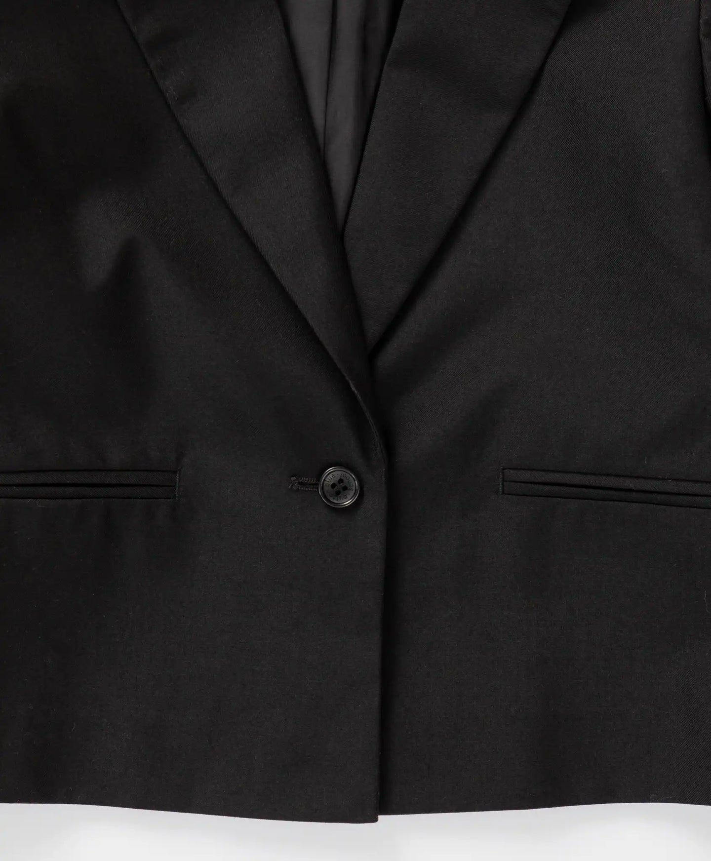 Sacou scurt, drept, negru Button Blue