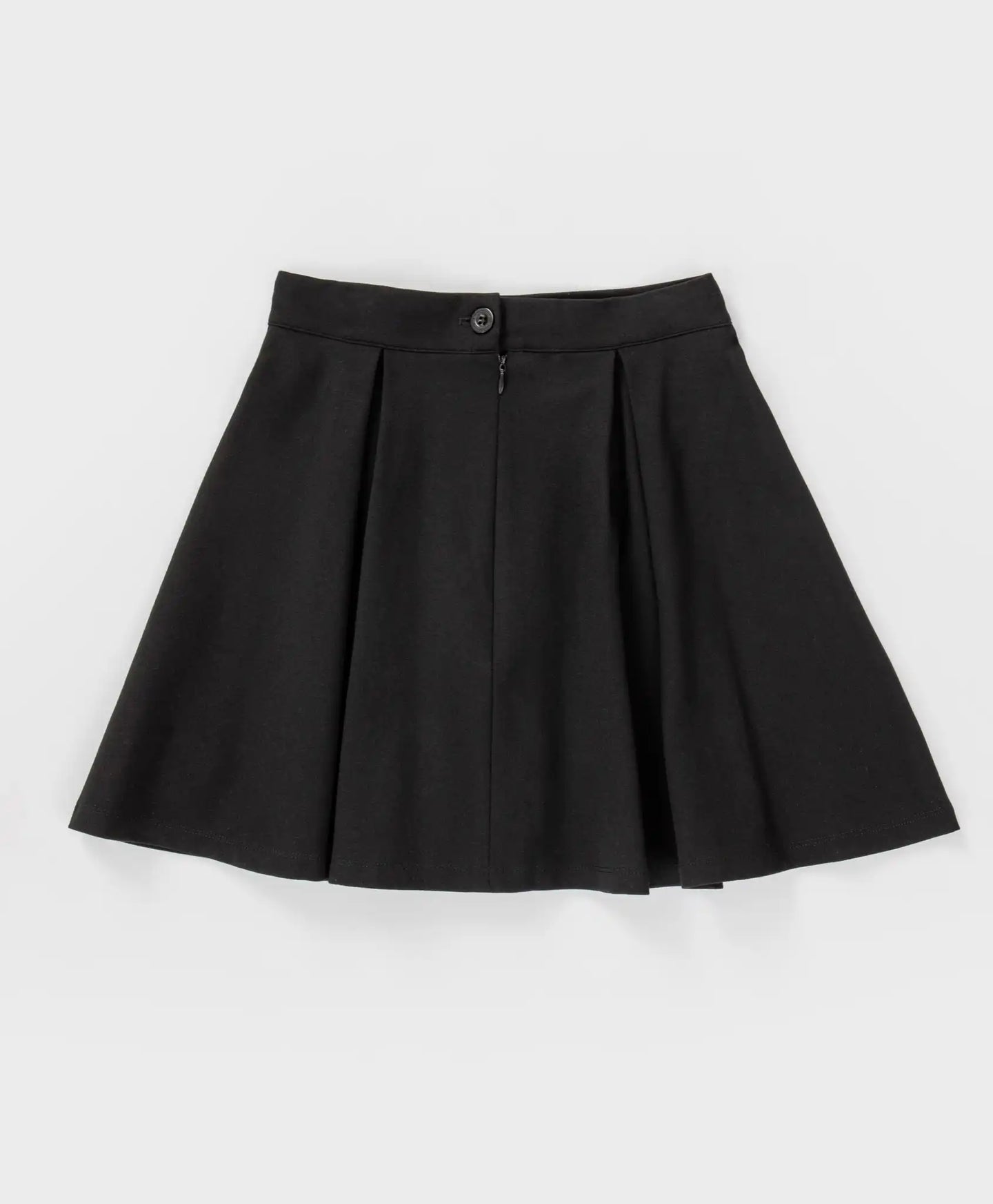 Fustă cu pliuri mari, neagră, Button Blue
