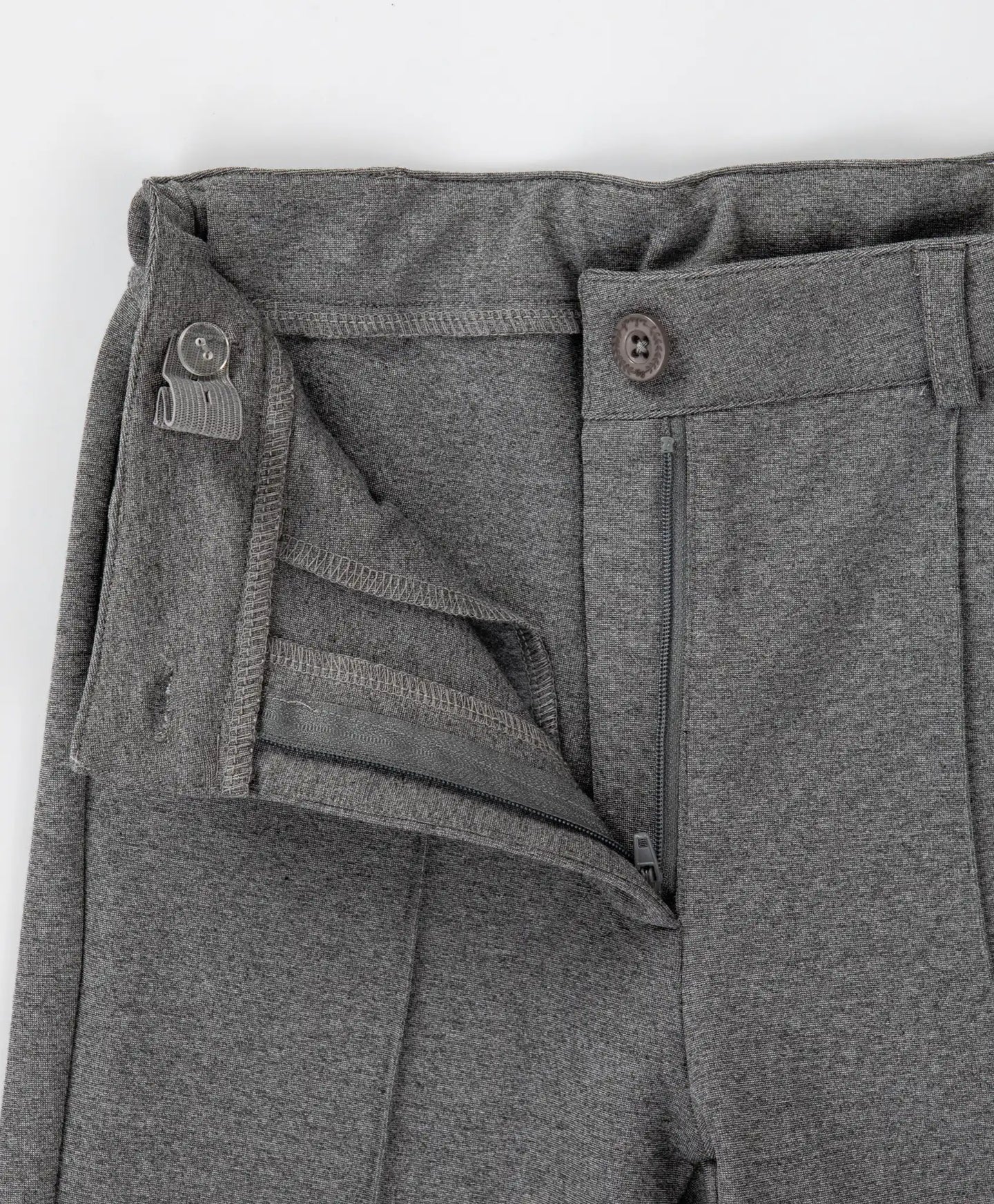 Pantaloni clasici, drepți, cu dungi presate, gri, Button Blue