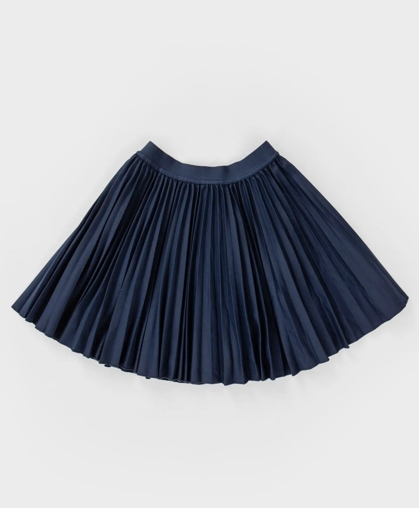 Fustă plisată cu talie elastică, albastră, Button Blue