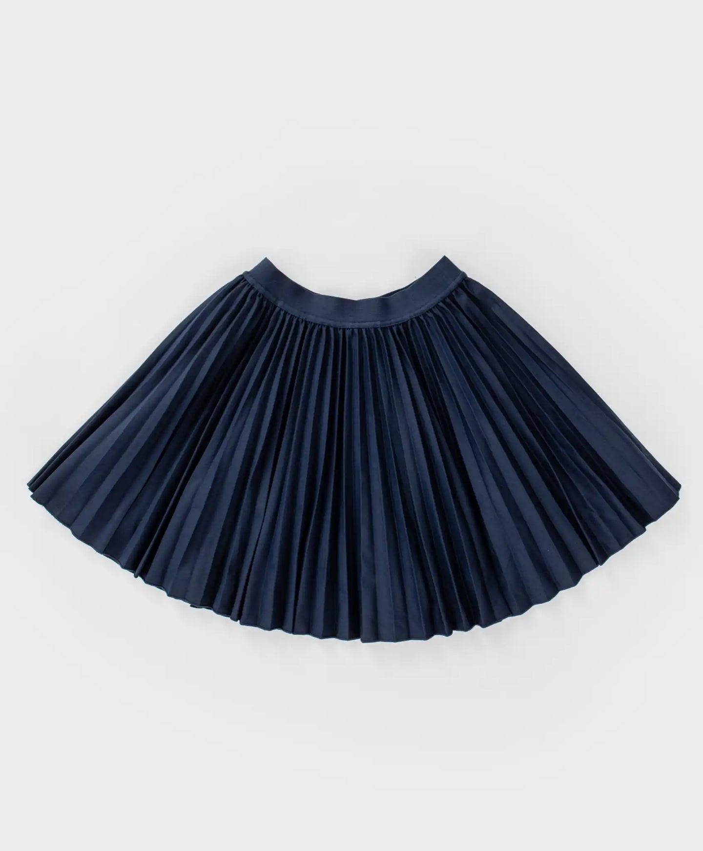 Fustă plisată cu talie elastică, albastră, Button Blue