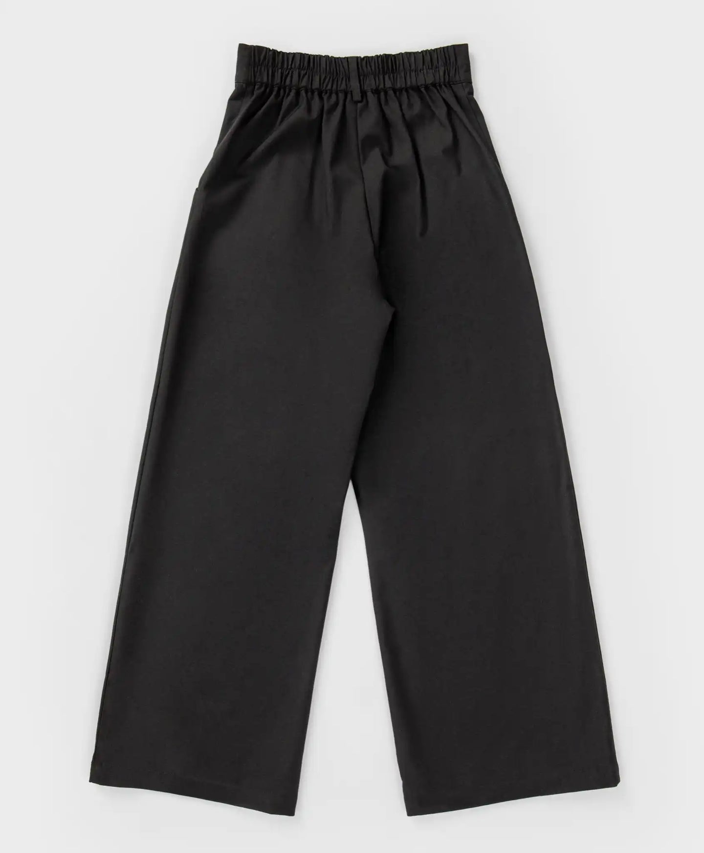 Pantaloni palazzo cu tiv îndoit, negri, Button Blue