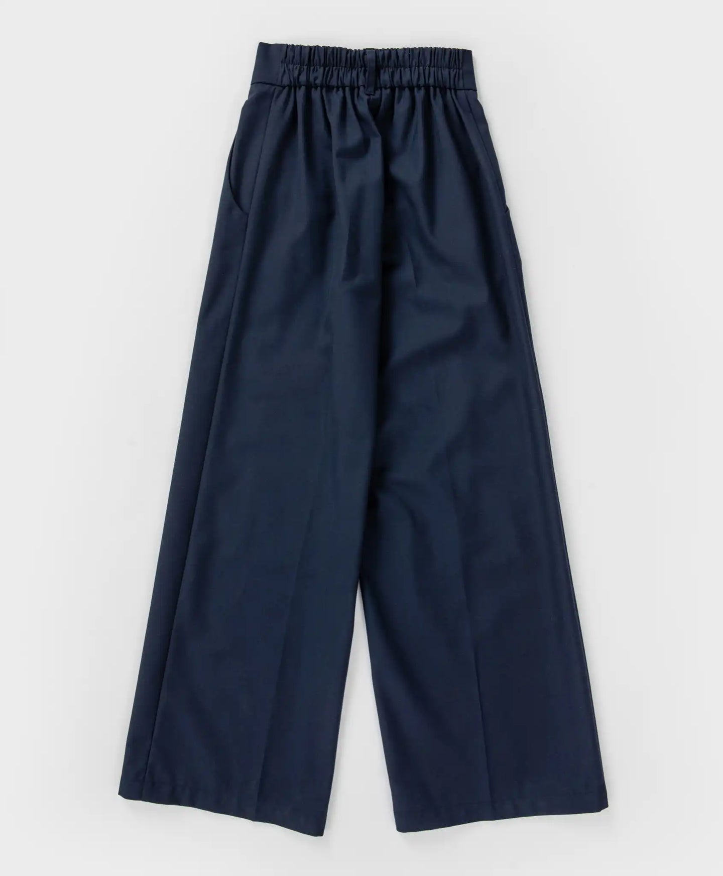 Pantaloni palazzo cu pliuri, albaștri, Button Blue