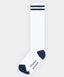 Șosete cu dungi albe Button Blue