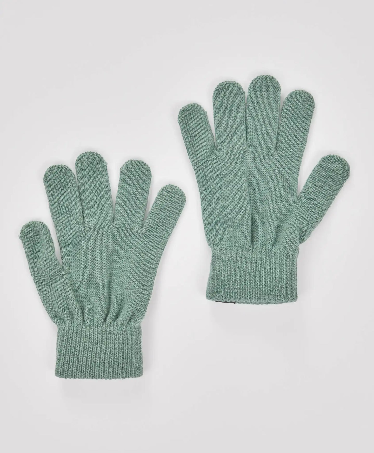 Mănuși tricotate verzi pentru copii, Button Blue