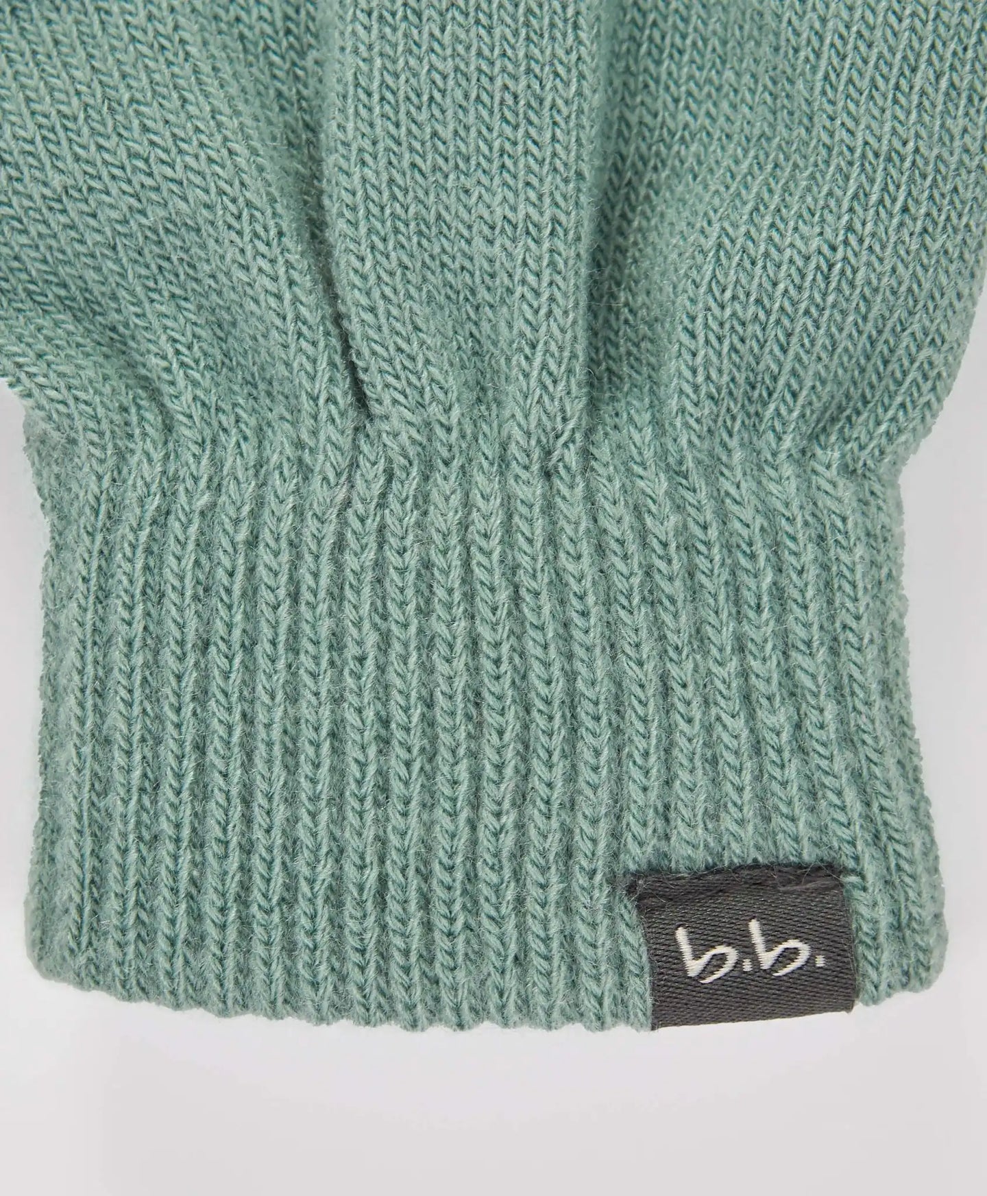 Mănuși tricotate verzi pentru copii, Button Blue