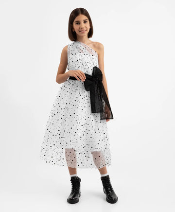 Rochie textilă cu buzunare exterioare, albastră, pentru fete de la Gulliver