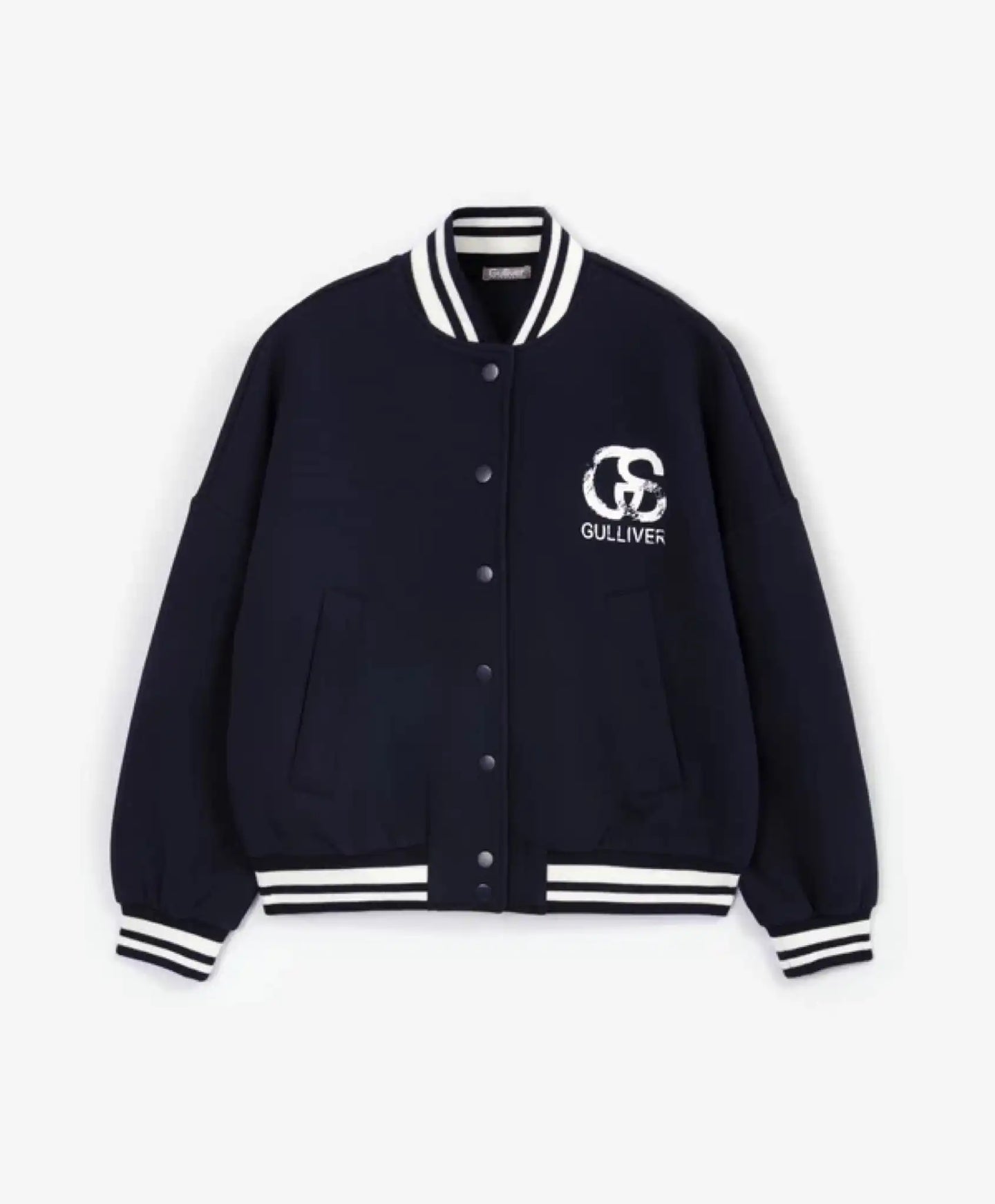 Hanorac bomber din interlock cu imprimeu albastru pentru fete Gulliver