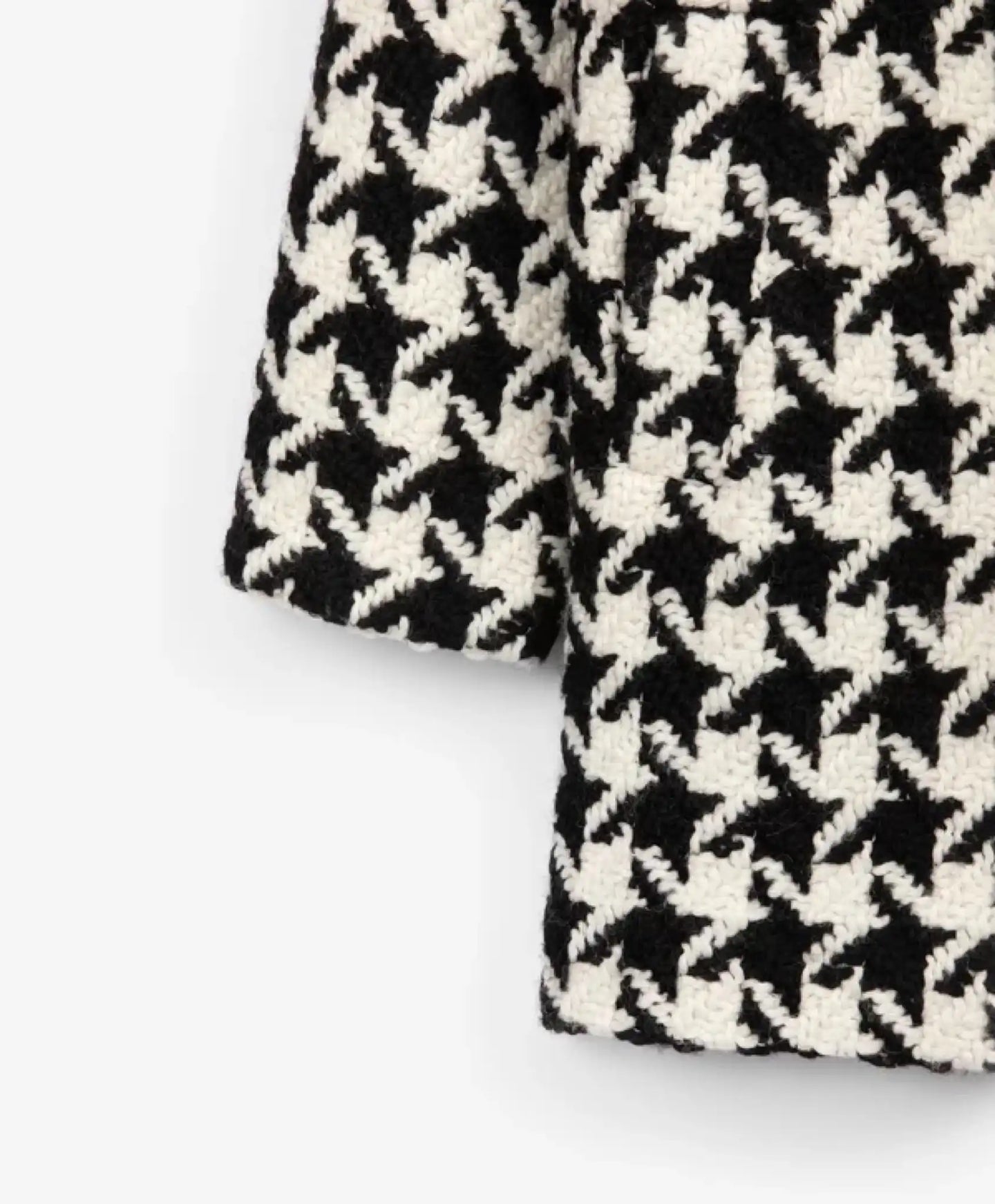 Palton cu model "pie-de-poule", alb-negru pentru fete, Gulliver