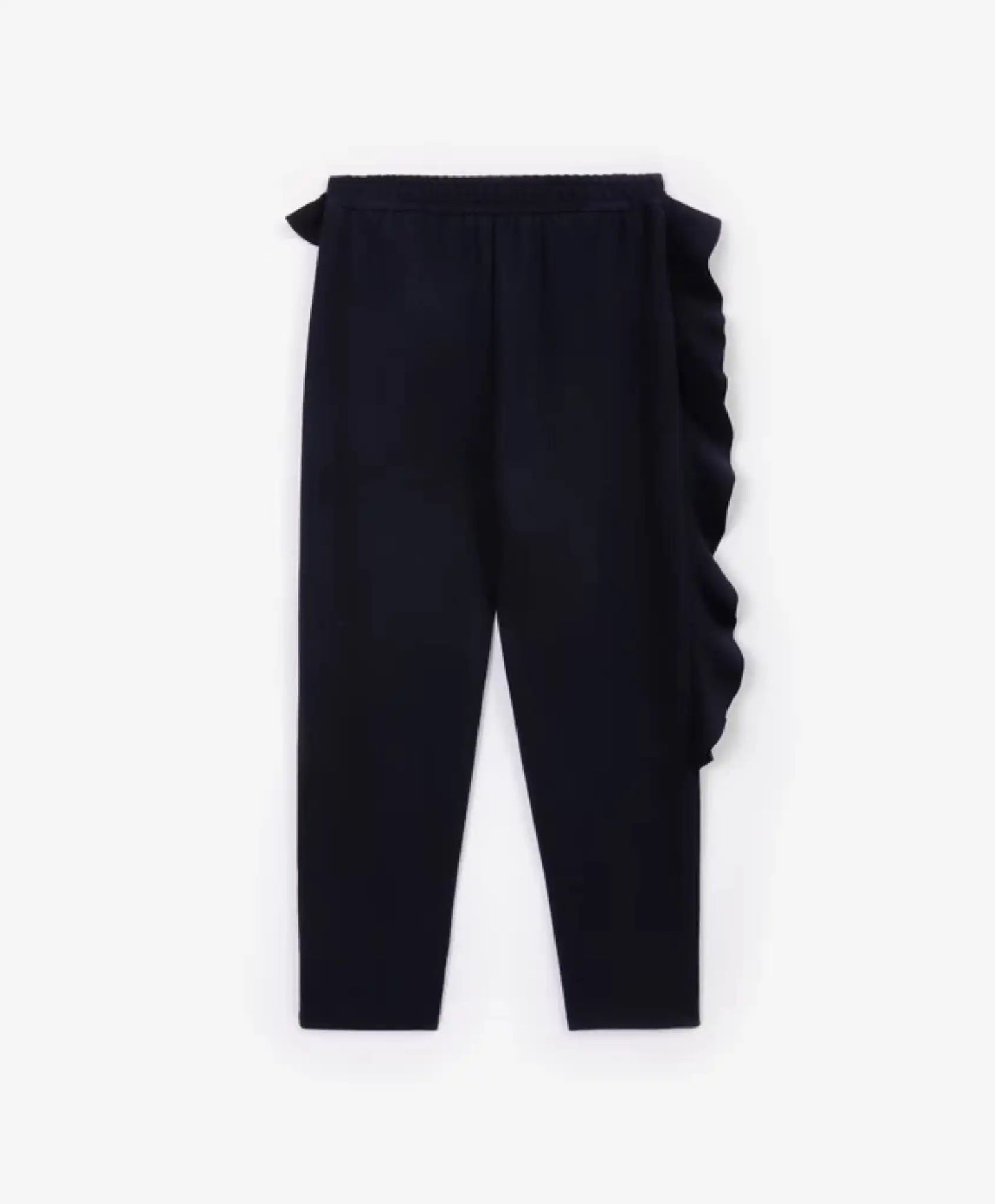 Pantaloni conici cu volane, albaștri, pentru fată, Gulliver