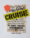 Бяла тениска с принт и волани Gulliver