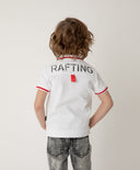 Бяла поло тениска с принт Gulliver