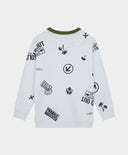 Бял суитшърт с принт Gulliver